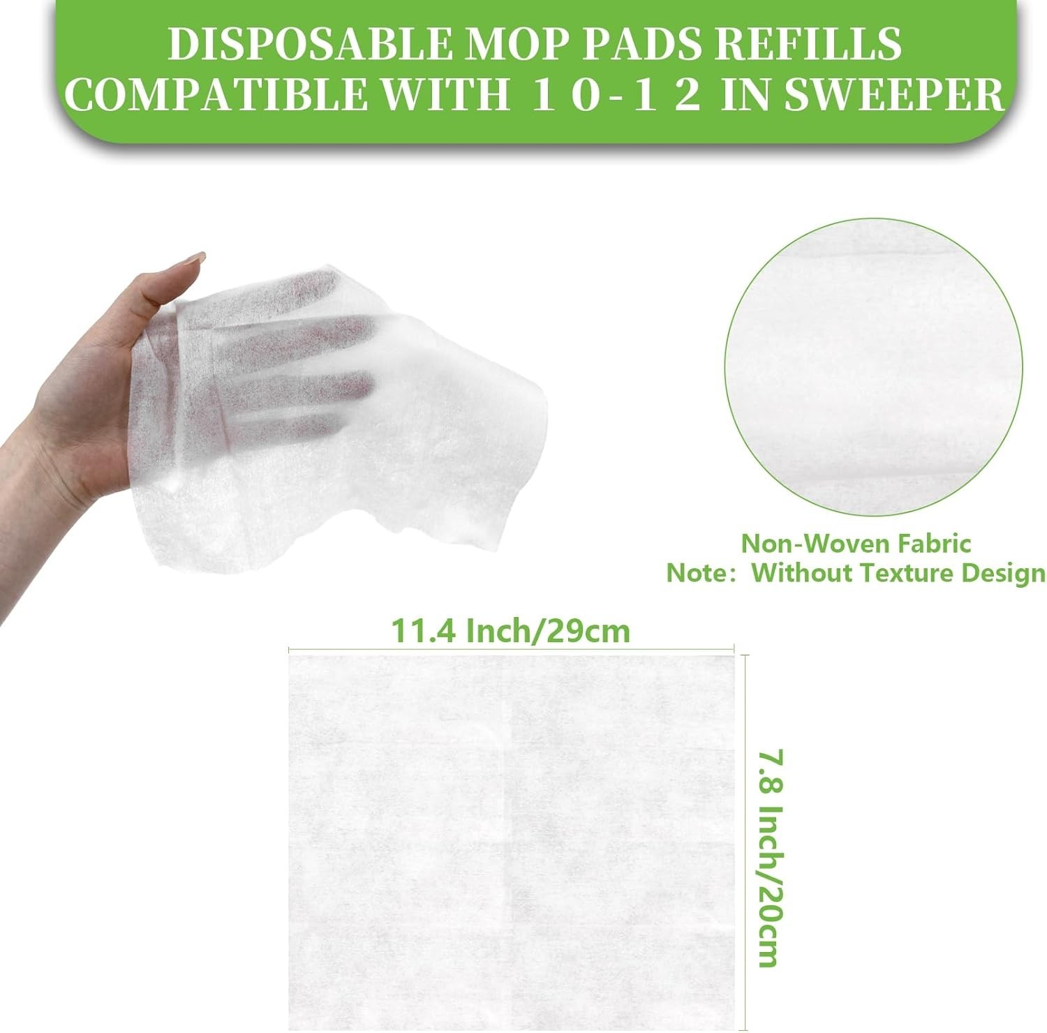 Dry Sweeping Cloths Disposable Mop Pads Refills Compatible with Swiffer