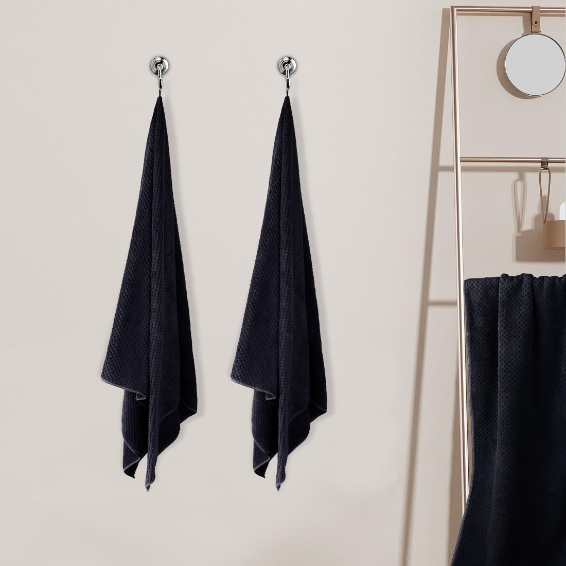 Bath Towel Set Pack of 4, 30 x 60 Inches Large Microfiber Bath Towels, Soft,