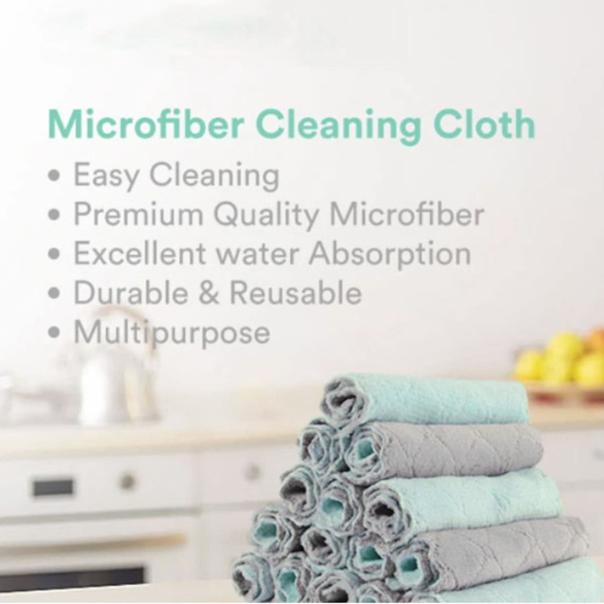 10pcs Microfiber Kitchen Towels Random Colors Super Absorbent Cleaning Cloths