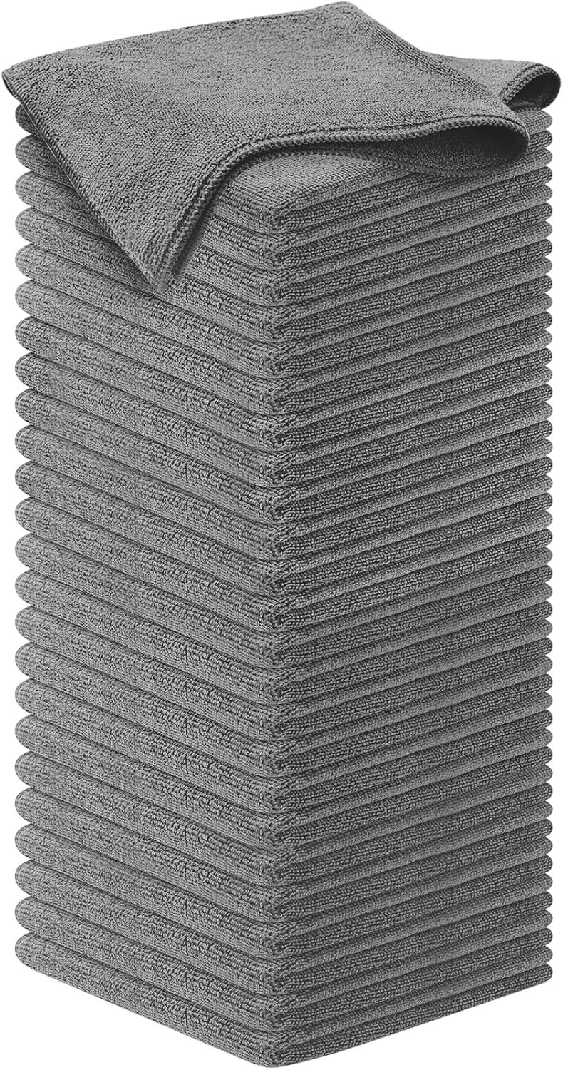 Ultra-Absorbent Microfiber Cloths, 50 Count, Perfect for All Cleaning Tasks