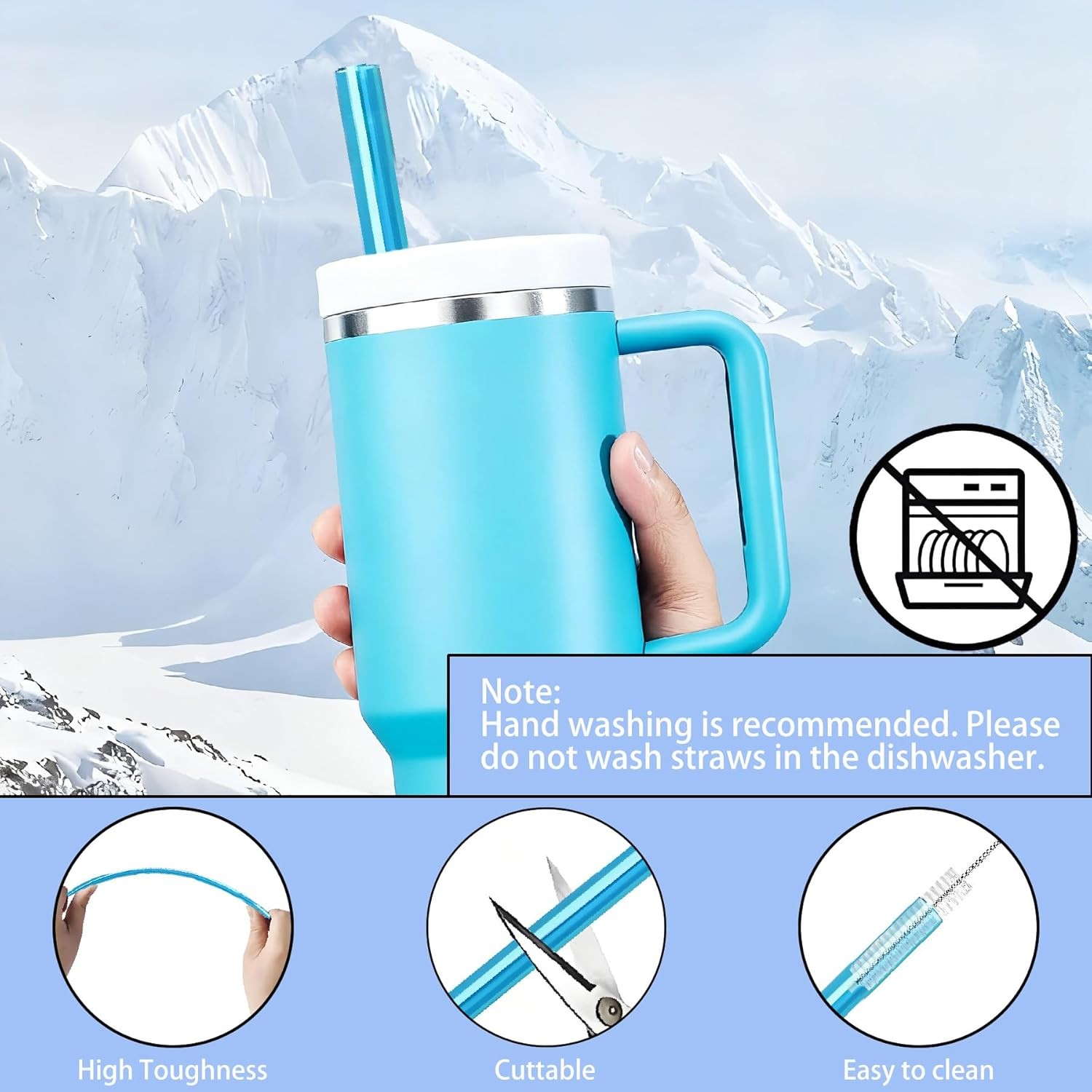 10PCS Replacement Straw Compatible with Stanley|Owala|Simple Modern 40 oz 30 oz