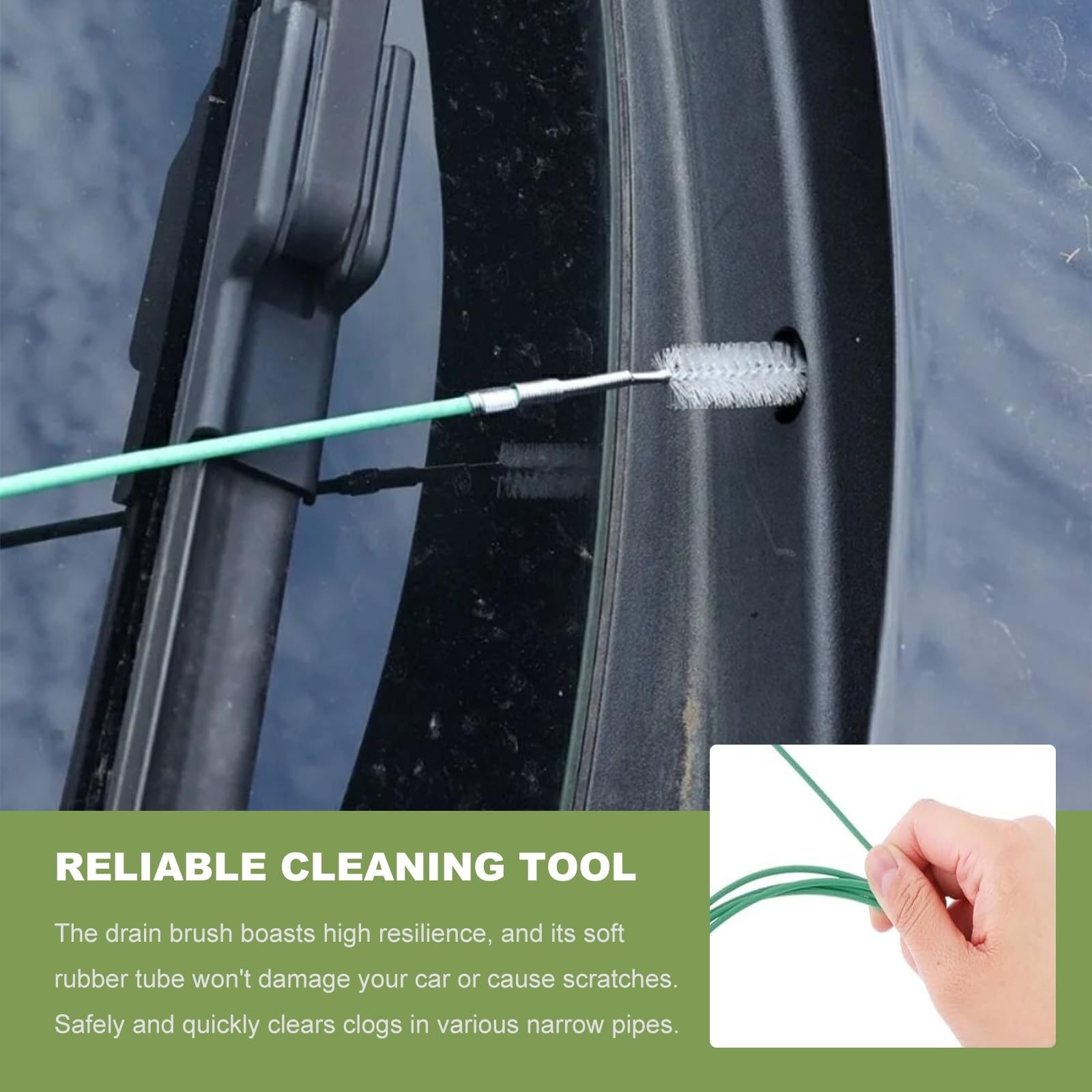 Flexible Auto Sunroof Drain Cleaning Tool – 197″ AC Line Cleaner & Pipe Brush