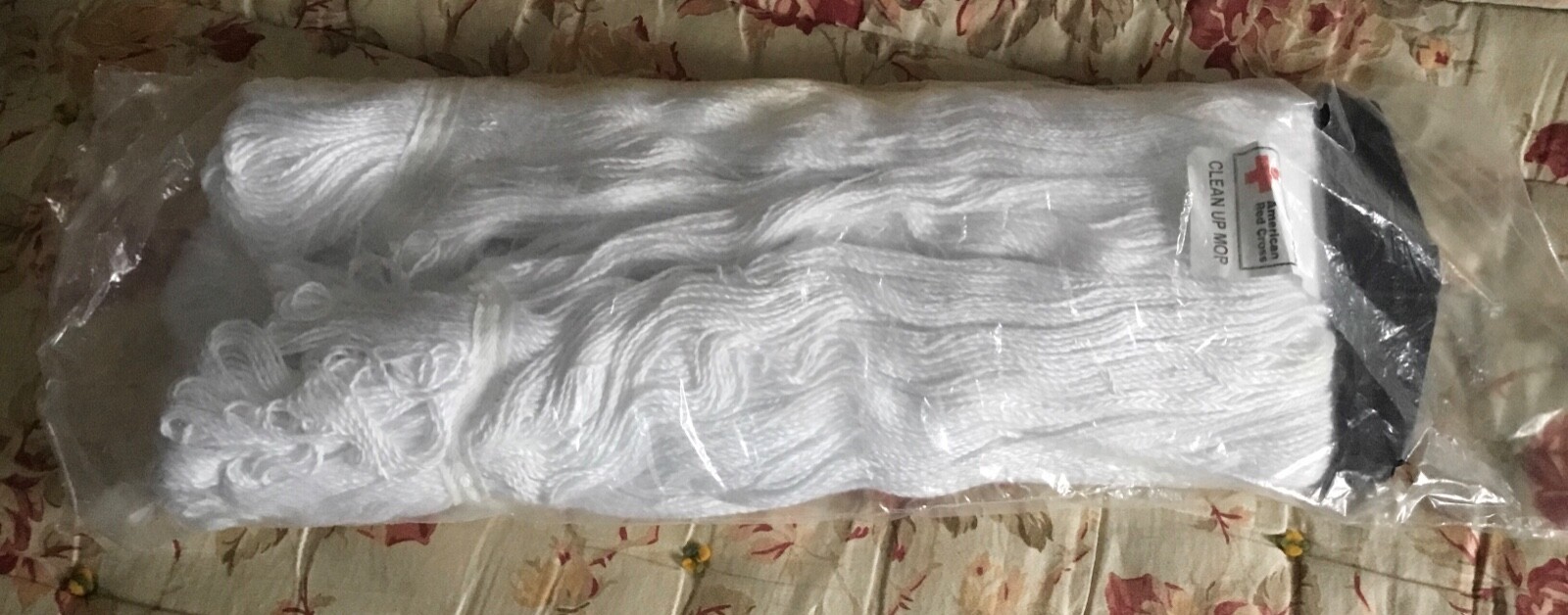 Genuine American Red Cross Industrial Clean Up White Mop Head Top, 16” Long New