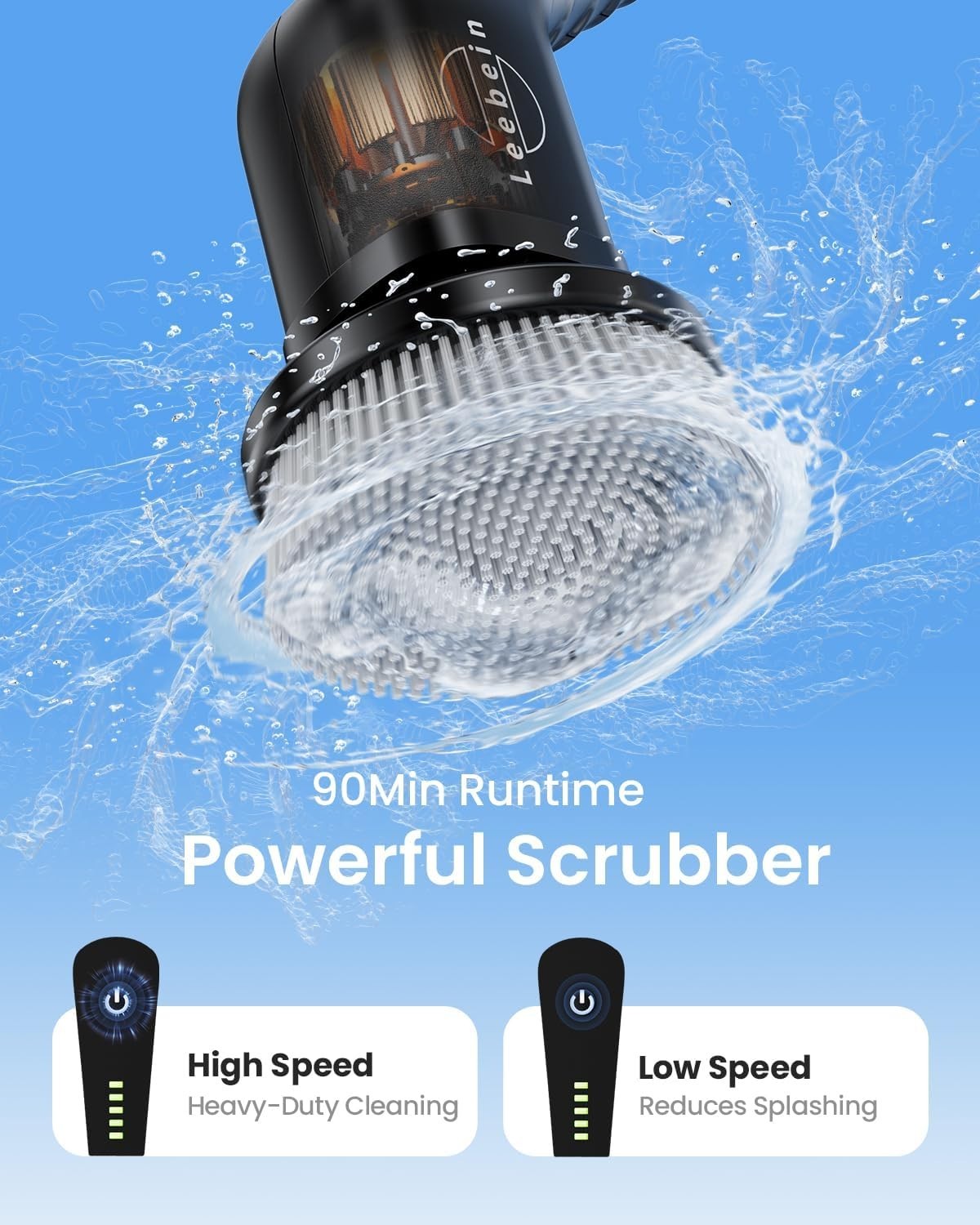 8 in 1 Electric Spin Scrubber with Fast Charging and Long Battery Life for Home