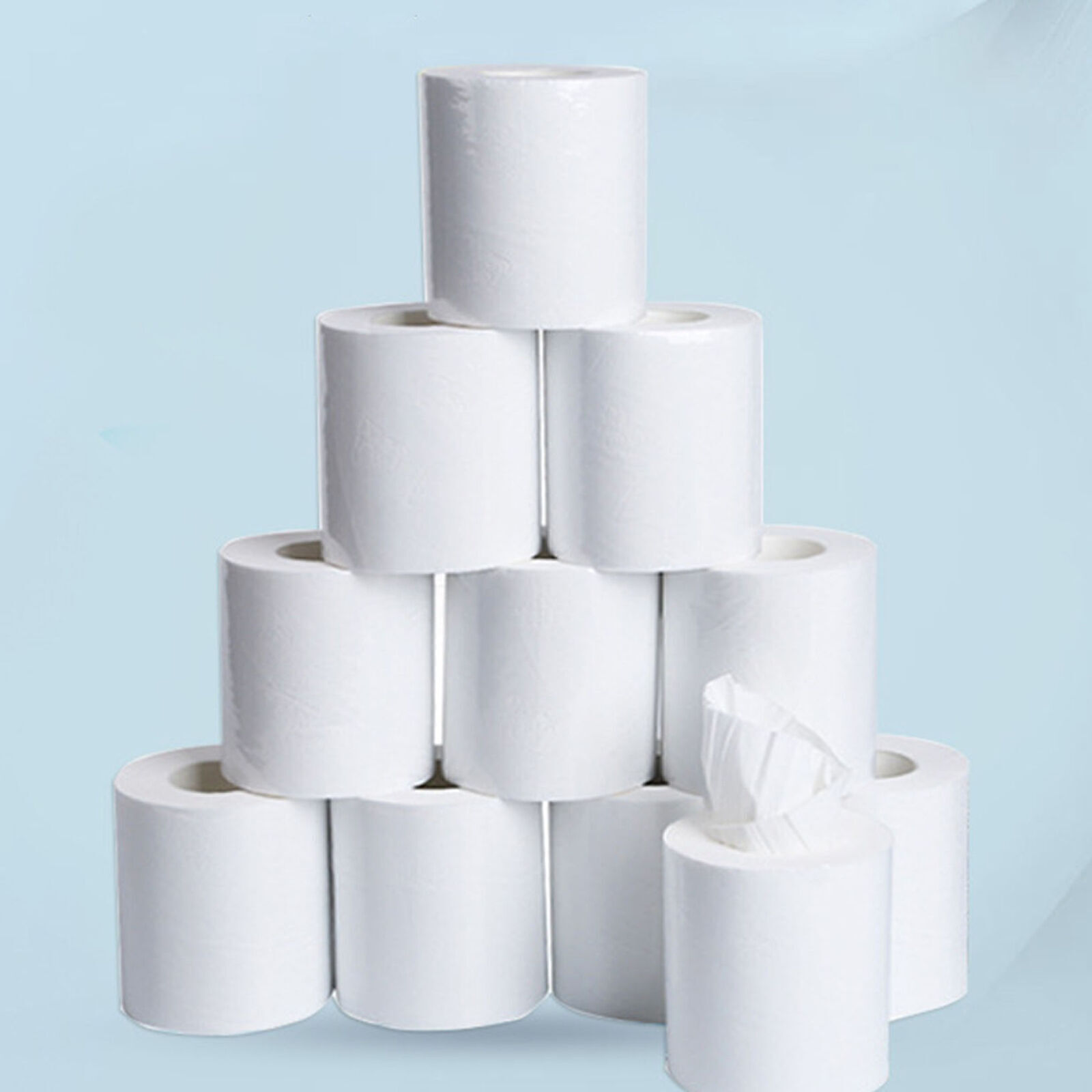 Household 10 Rolls Paper Bulk Rolls Bath Tissue Bathroom White Soft 3 Ply