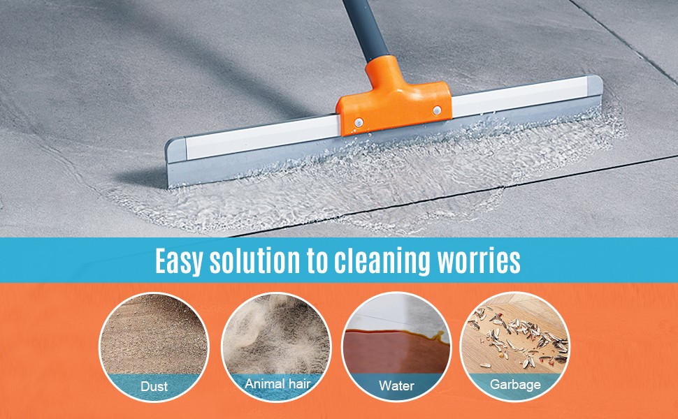 Rubber Floor Squeegee for Concrete Floor, Tile Floor, Metal Aluminium Heavy Duty