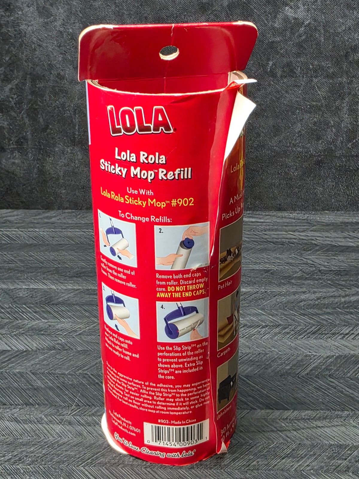 NEW Lola Rola Sticky Mop Refill 30 Original Jumbo Sticky Sheets Use w/ Mop#902