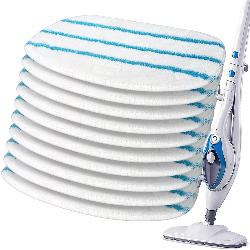 10 Pack Washable Steam Mop Pads for 10-in-1 Steam Mop | Reusable, Compatible, Hi