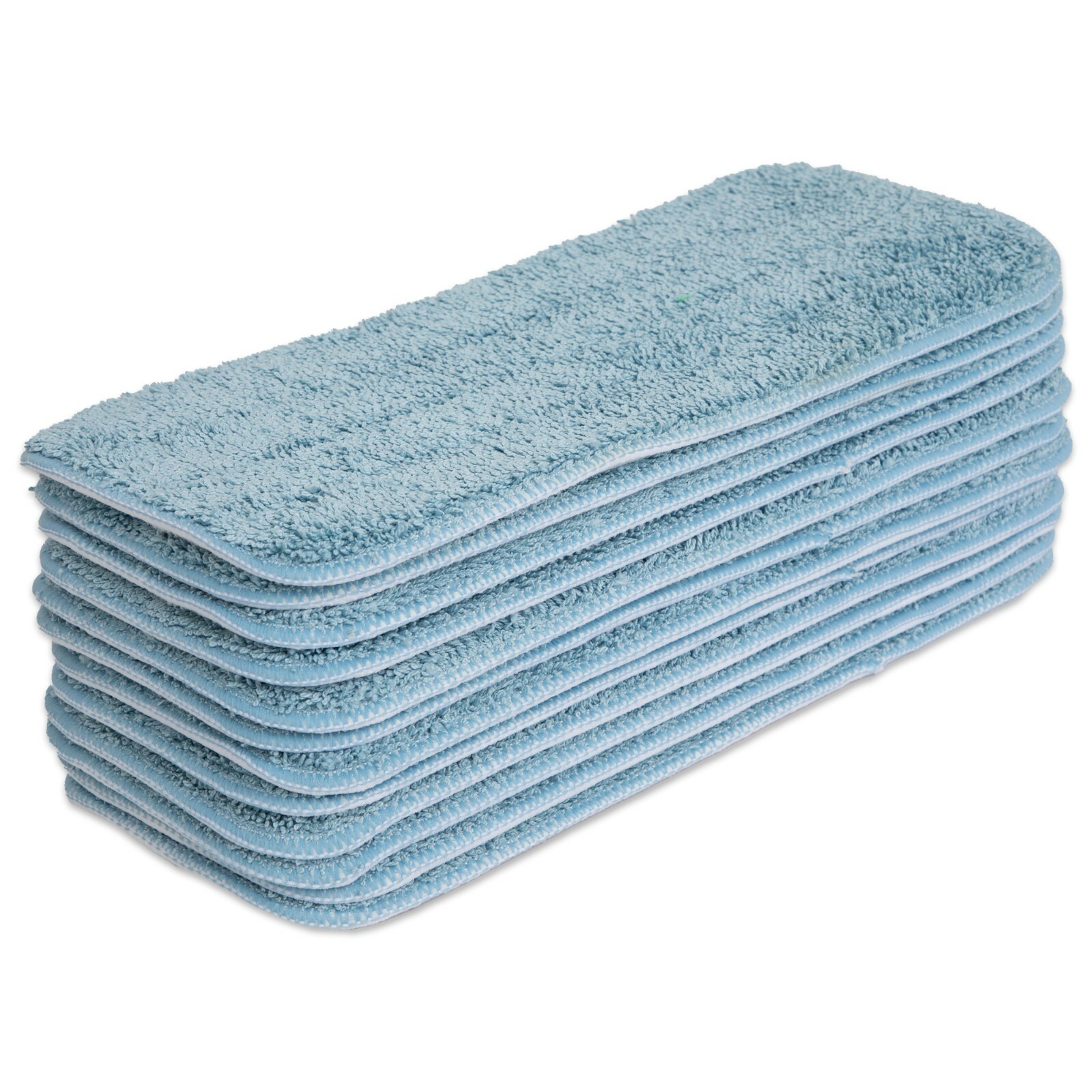 12 Pack of Flat Mop Refill Pads for Dry and Wet Mops, Pad Size & Color Options