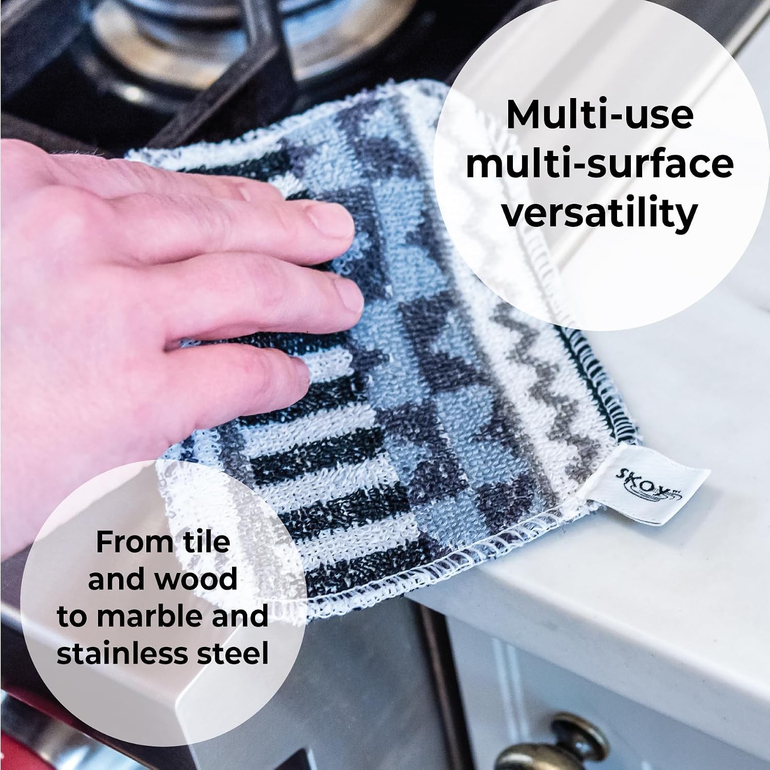 Reusable Non Scratch Kitchen Dish Scrubbers Dish Scrubbing Pads 4 Pack