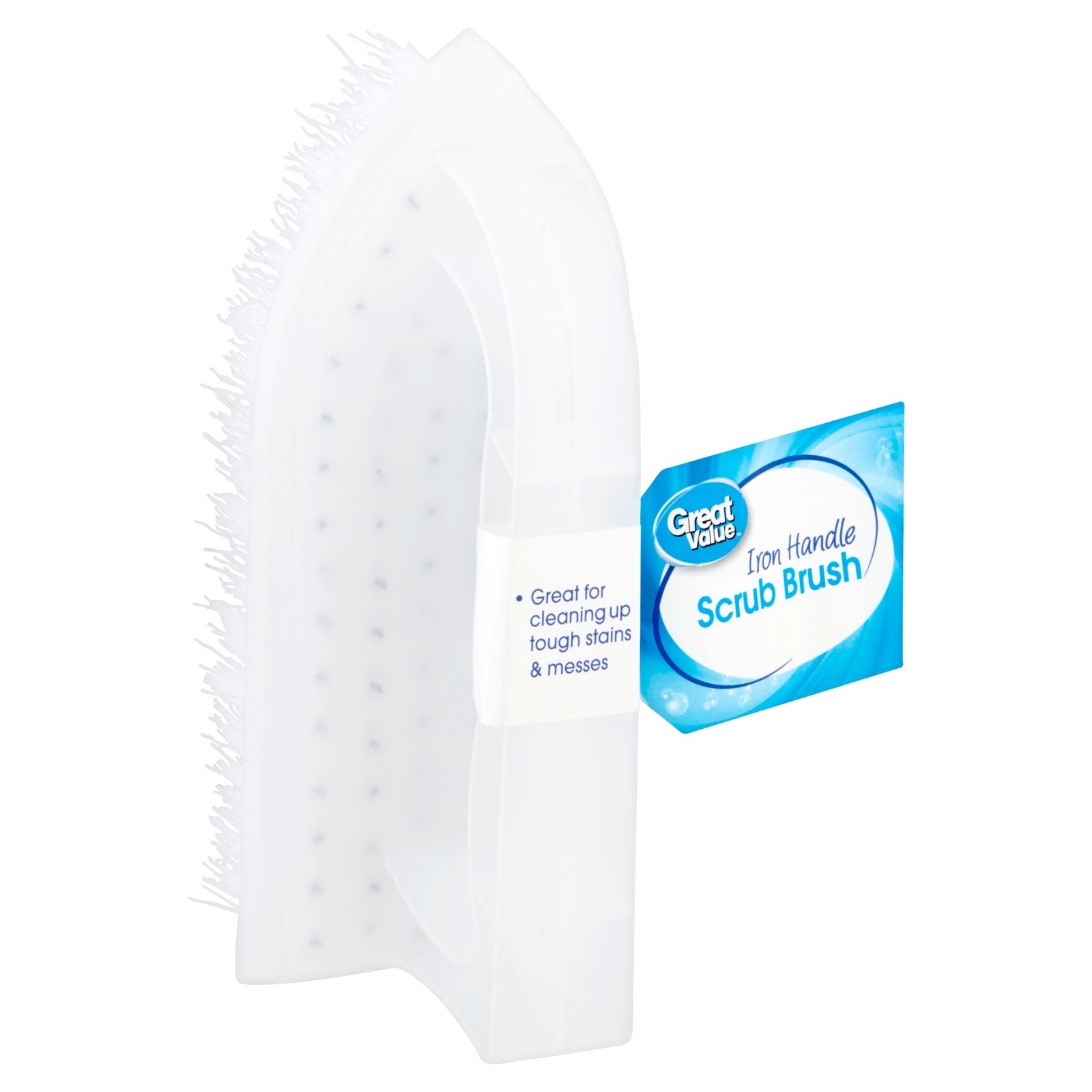 (8 pack)Iron Handle Multi-Purpose Cleaning Scrub Brush, White, 1 Count