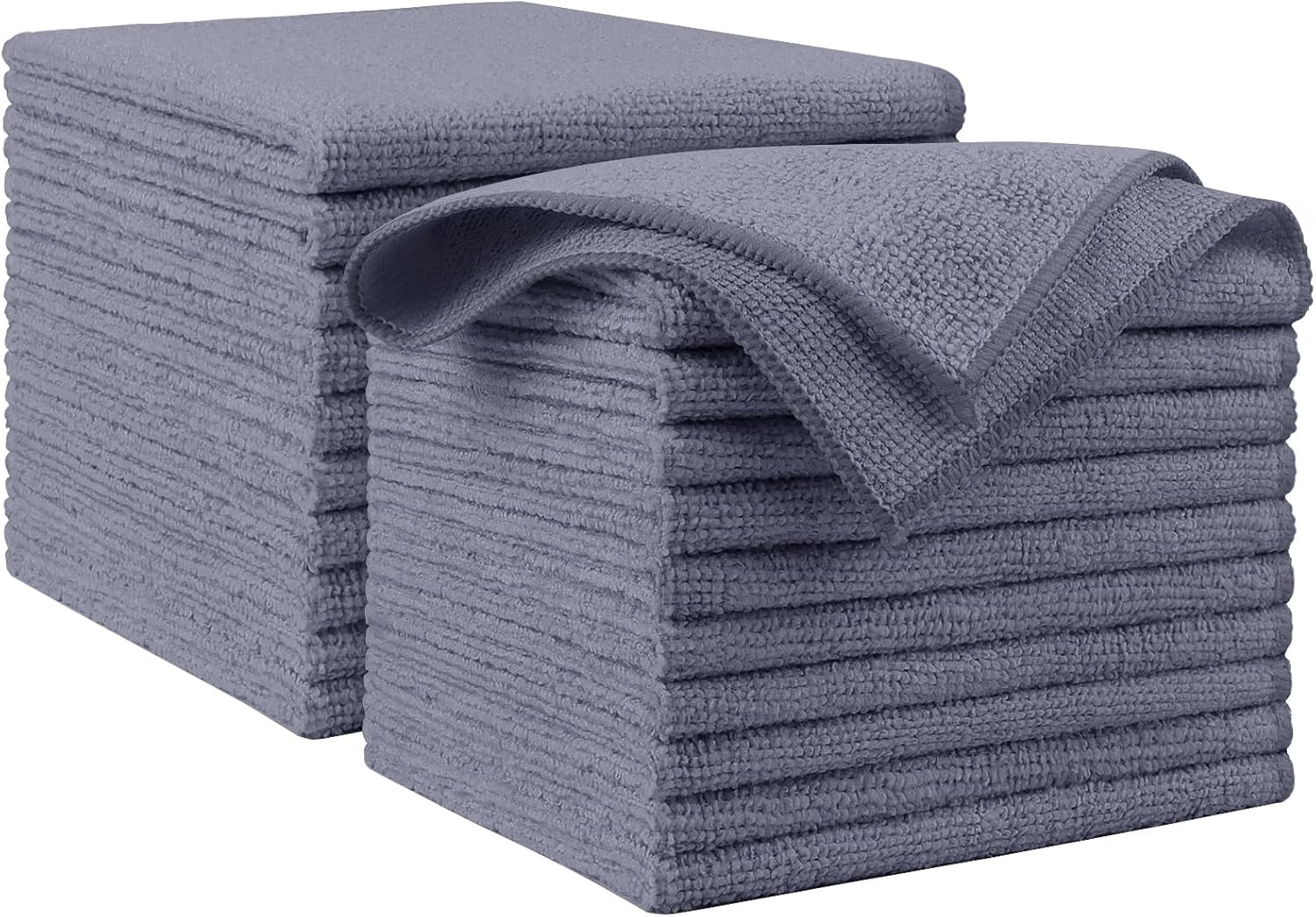 Premium Microfiber Cleaning Cloth Grey 20PK, Micro Fiber Cloths, Dusting Cloths
