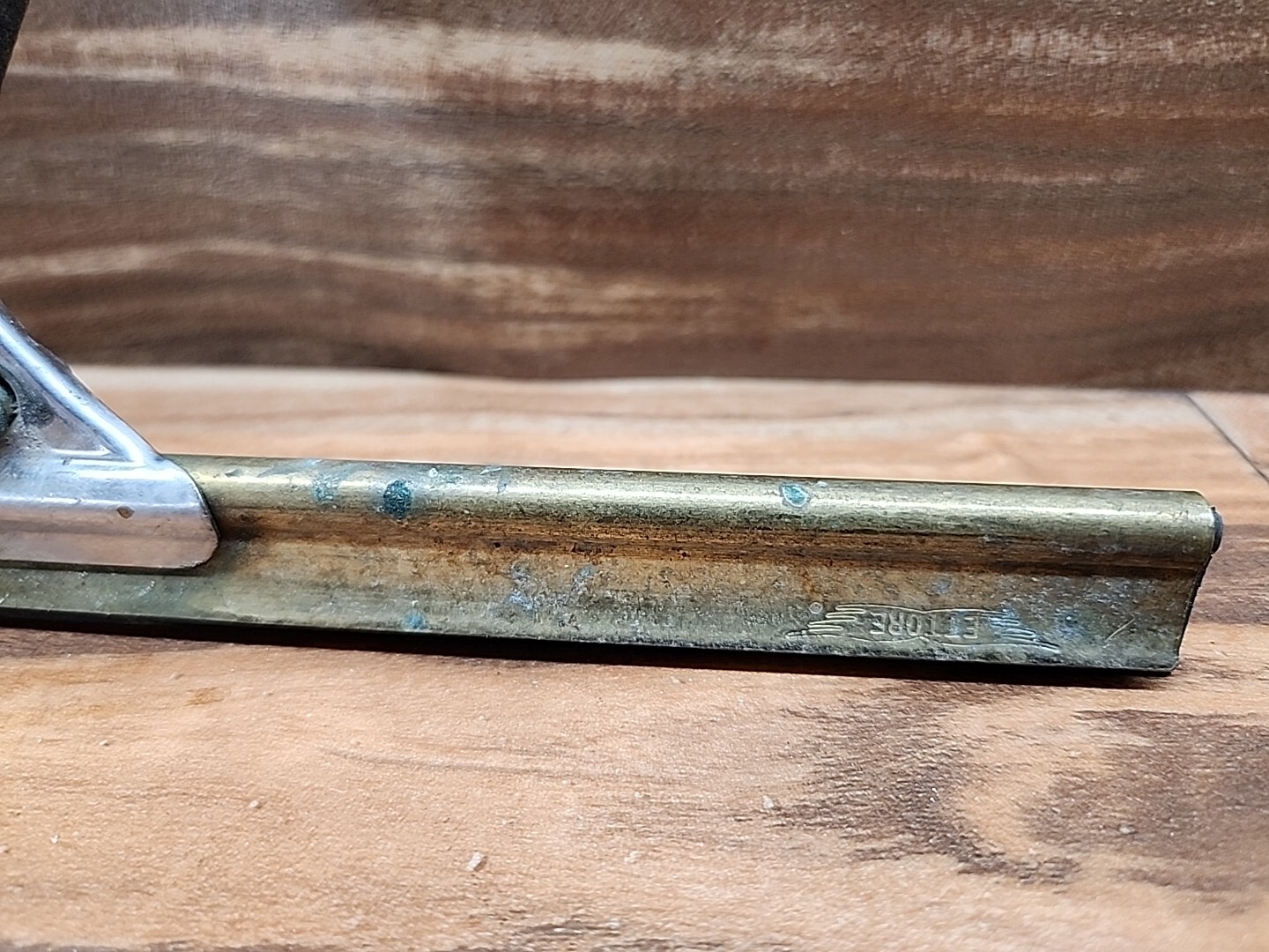 ETTORE Chrome and Brass Master Squeegee Made in USA 11 1/2″ Window Cleaning
