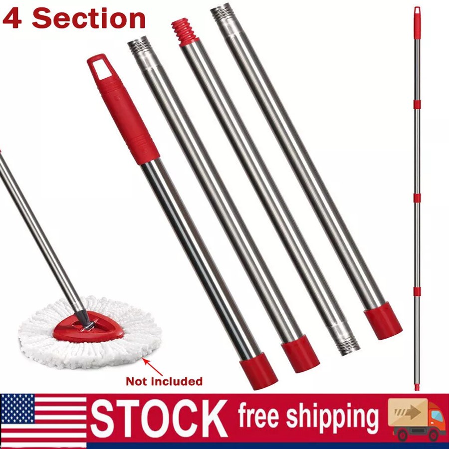 Spin Mop Replacement Handle for O-Cedar, 4-Section 30″ Germany Threaded Joint