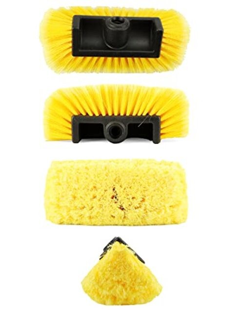 10in Car Wash Brush Head with Soft Bristle, for Cleaning Decks, Trucks, Car,