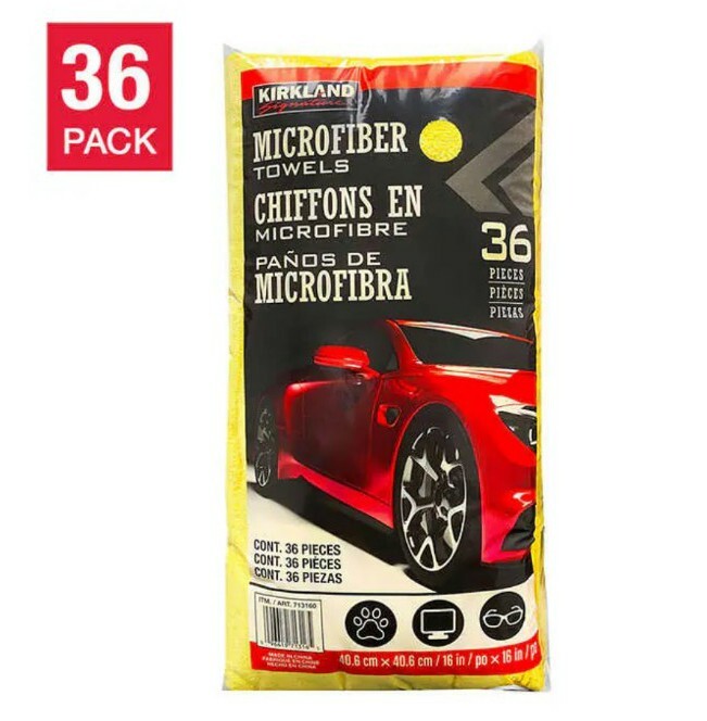 Ultra Microfiber Towels Auto Home 16in x 16in 36 Count Kirkland Signature
