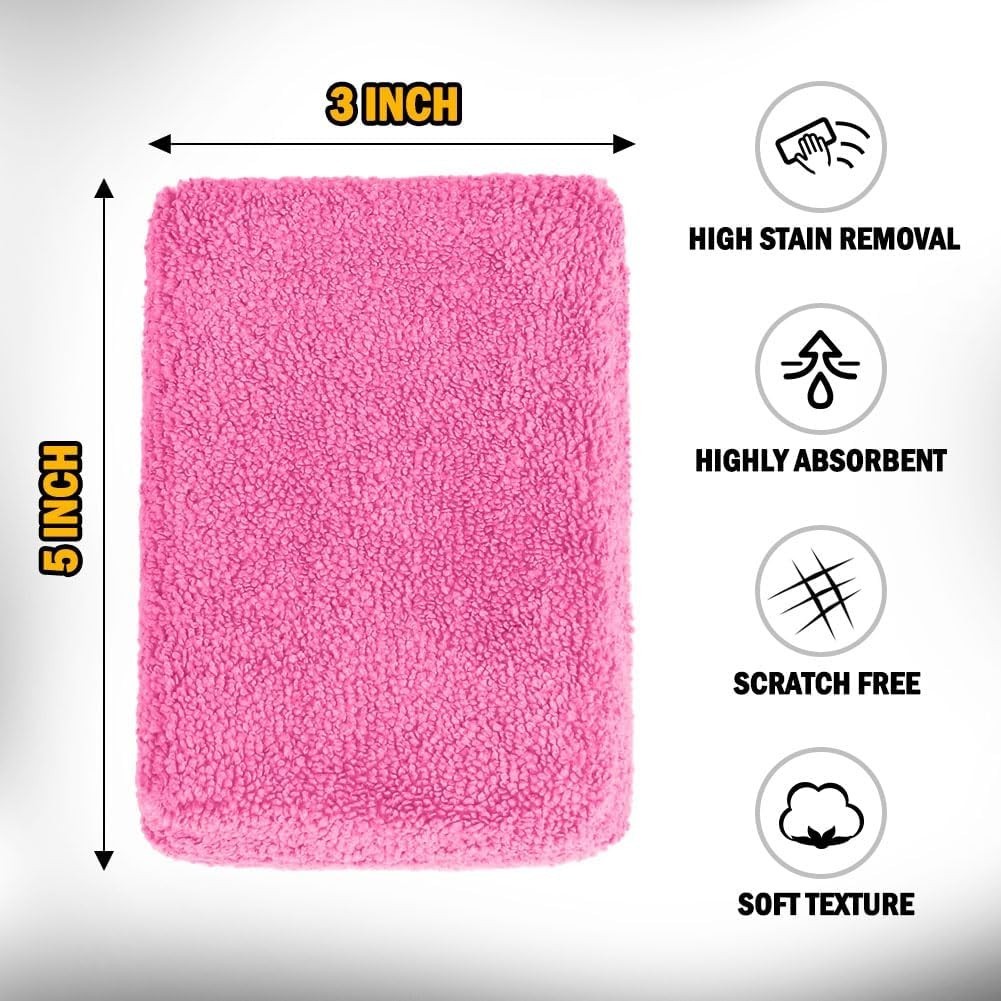 Lightweight Microfiber Applicator Pads – 8 Pack for Scratch-Free Car Detailing
