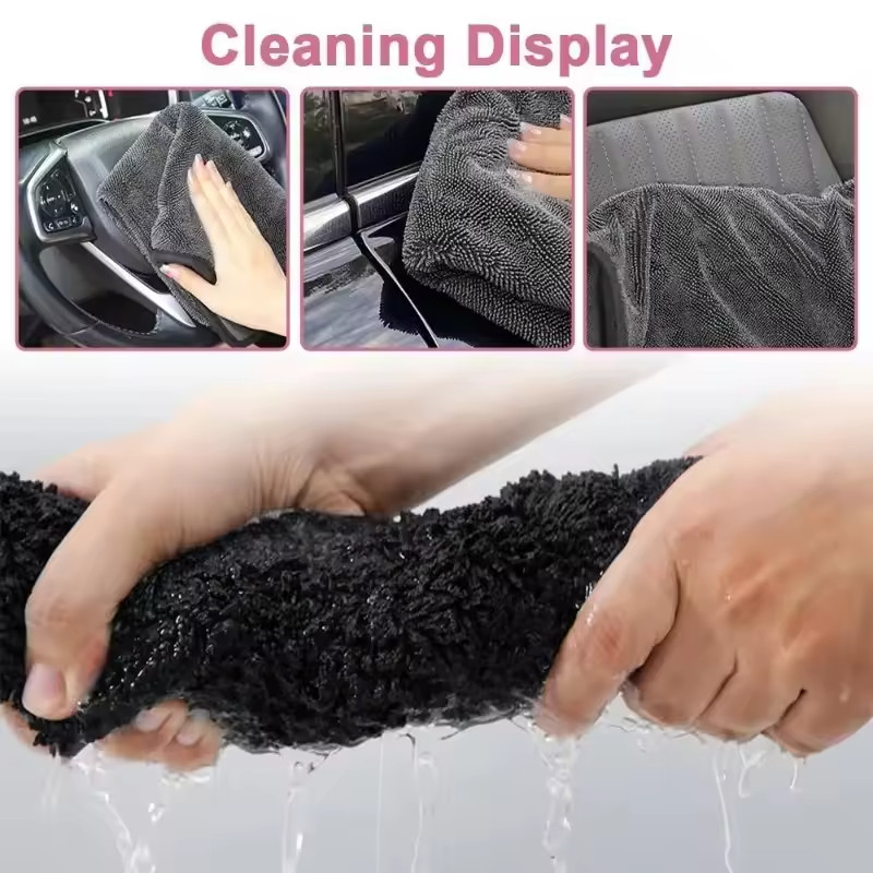 1500GSM 24 x 36″ Water Absorbing Car Wash Microfiber Drying Towel Twisted Loop
