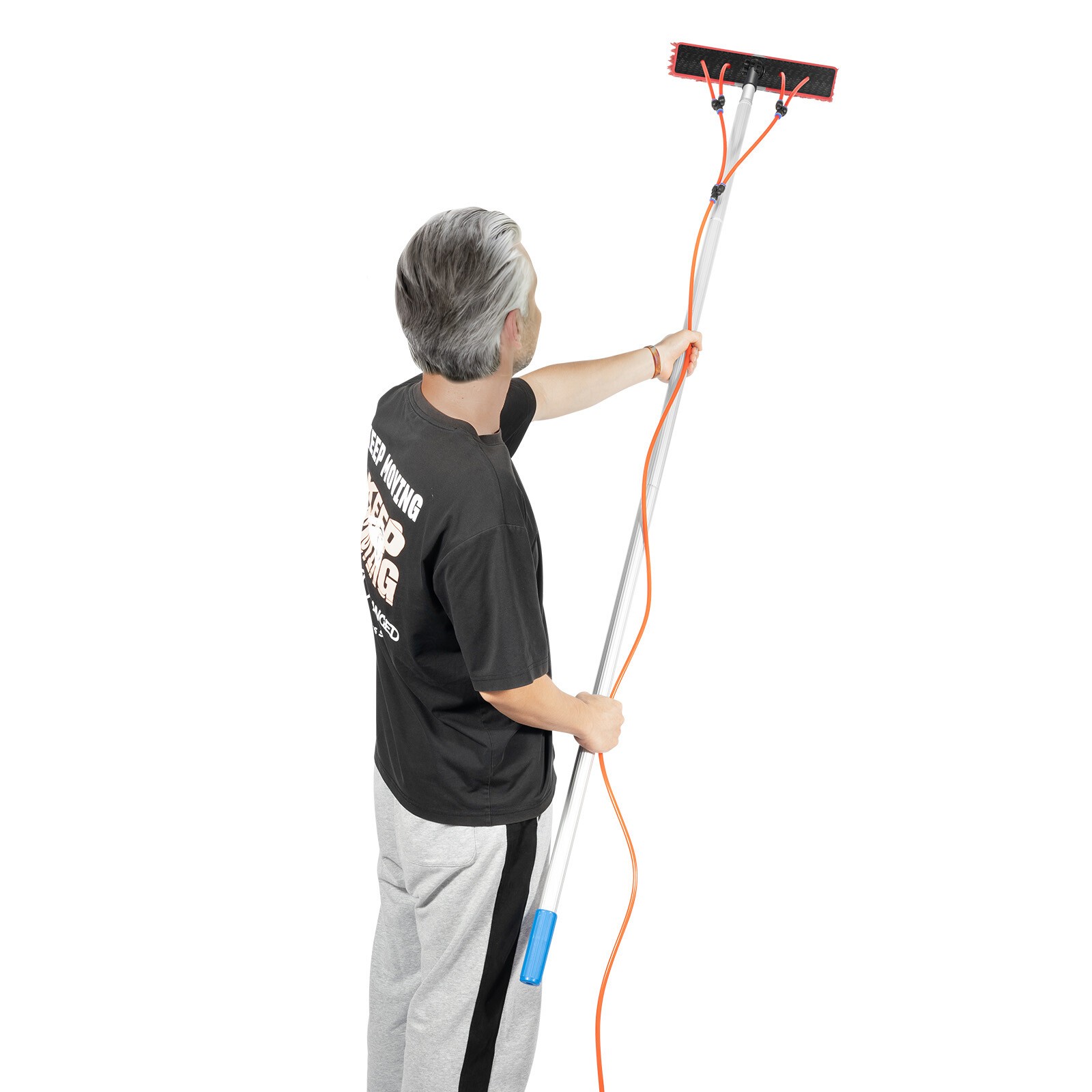 26ft Water Fed Brush For Window Solar Panel Cleaning Washing High-Altitude
