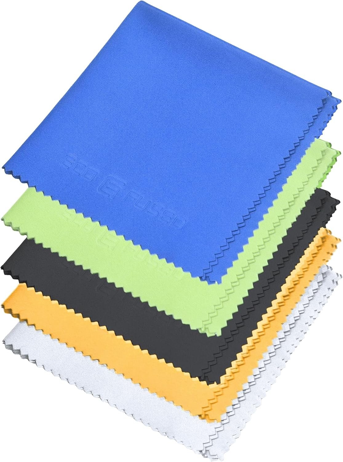 Durable 8×8 Microfiber Cleaning Cloths – 5 Pack Eyeglass and Lens Wipes