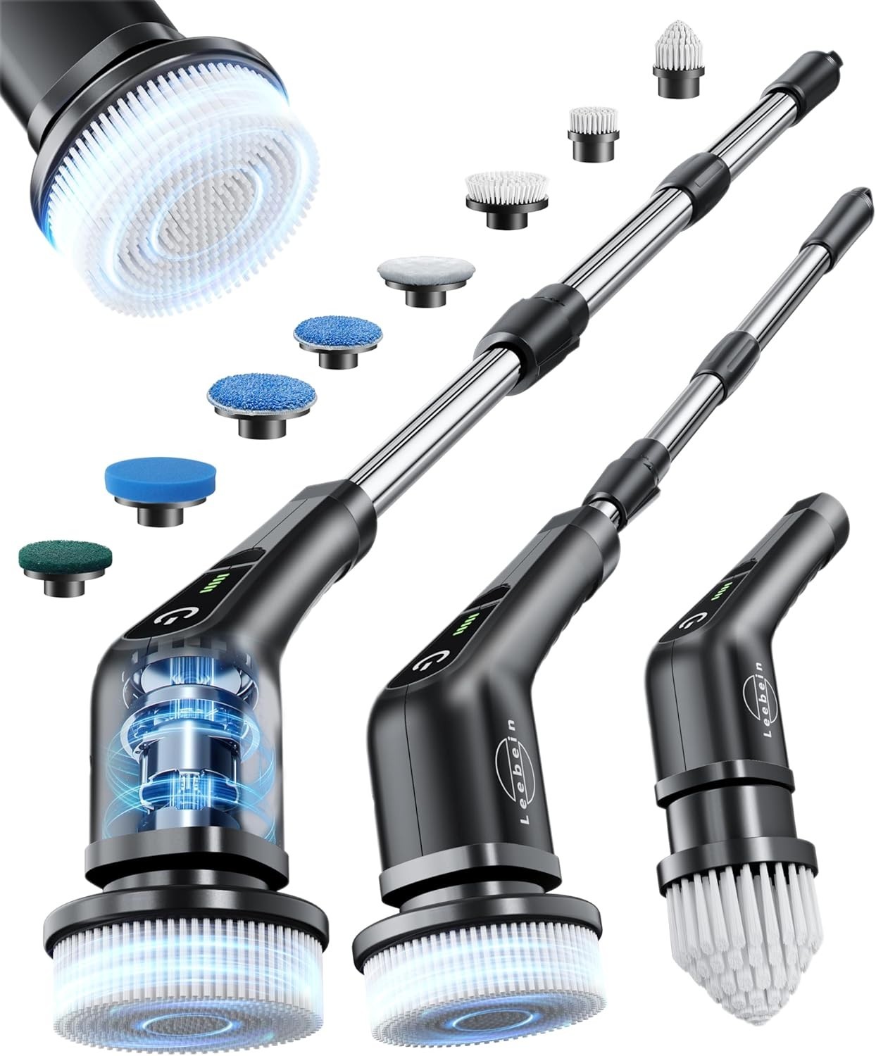 8 in 1 Electric Spin Scrubber with Fast Charging and Long Battery Life for Home