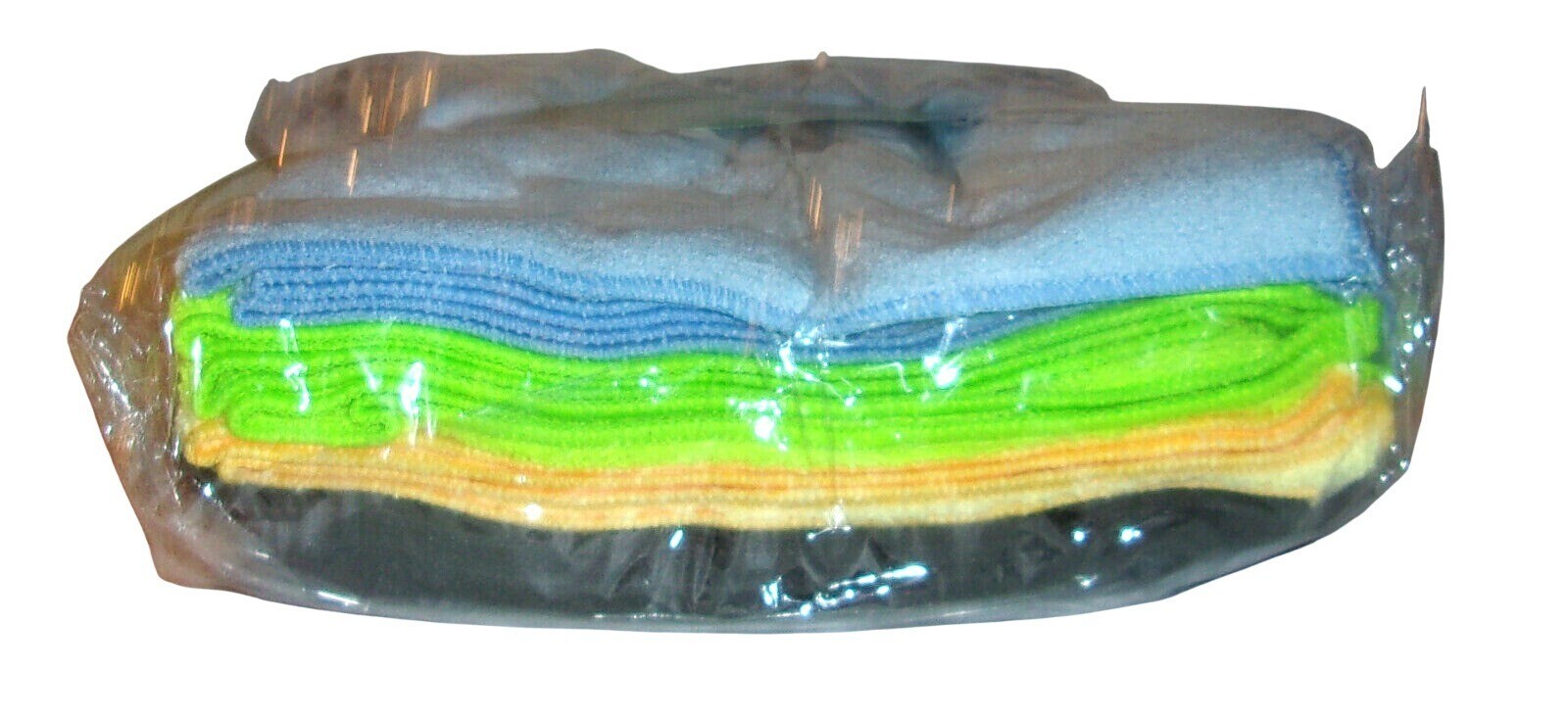 Microfiber Cleaning Cloths Pack Of 12 Black Green Blue Yellow 12x16in Machine Wa