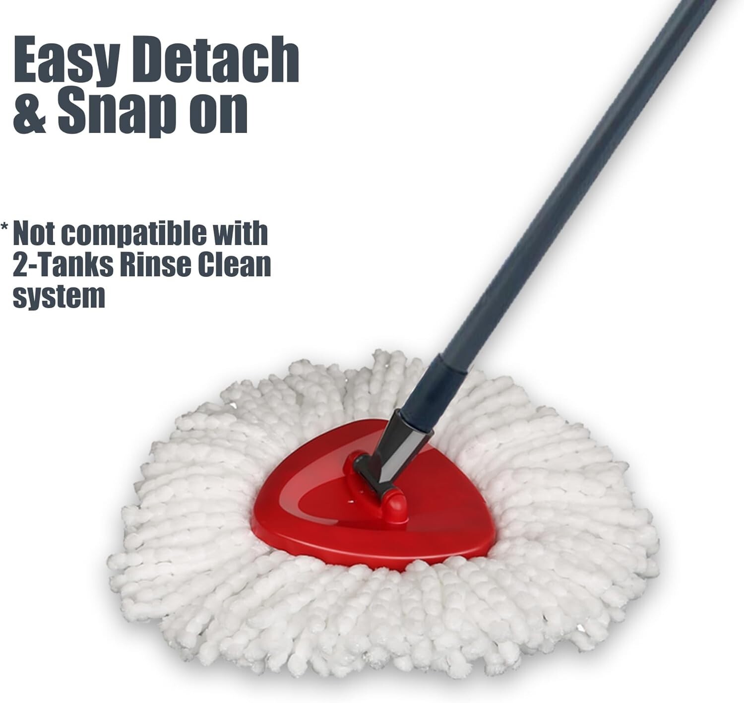 Versatile 6-Pack Mop Head Refills for O-Cedar EasyWring – Lightweight & Reusable