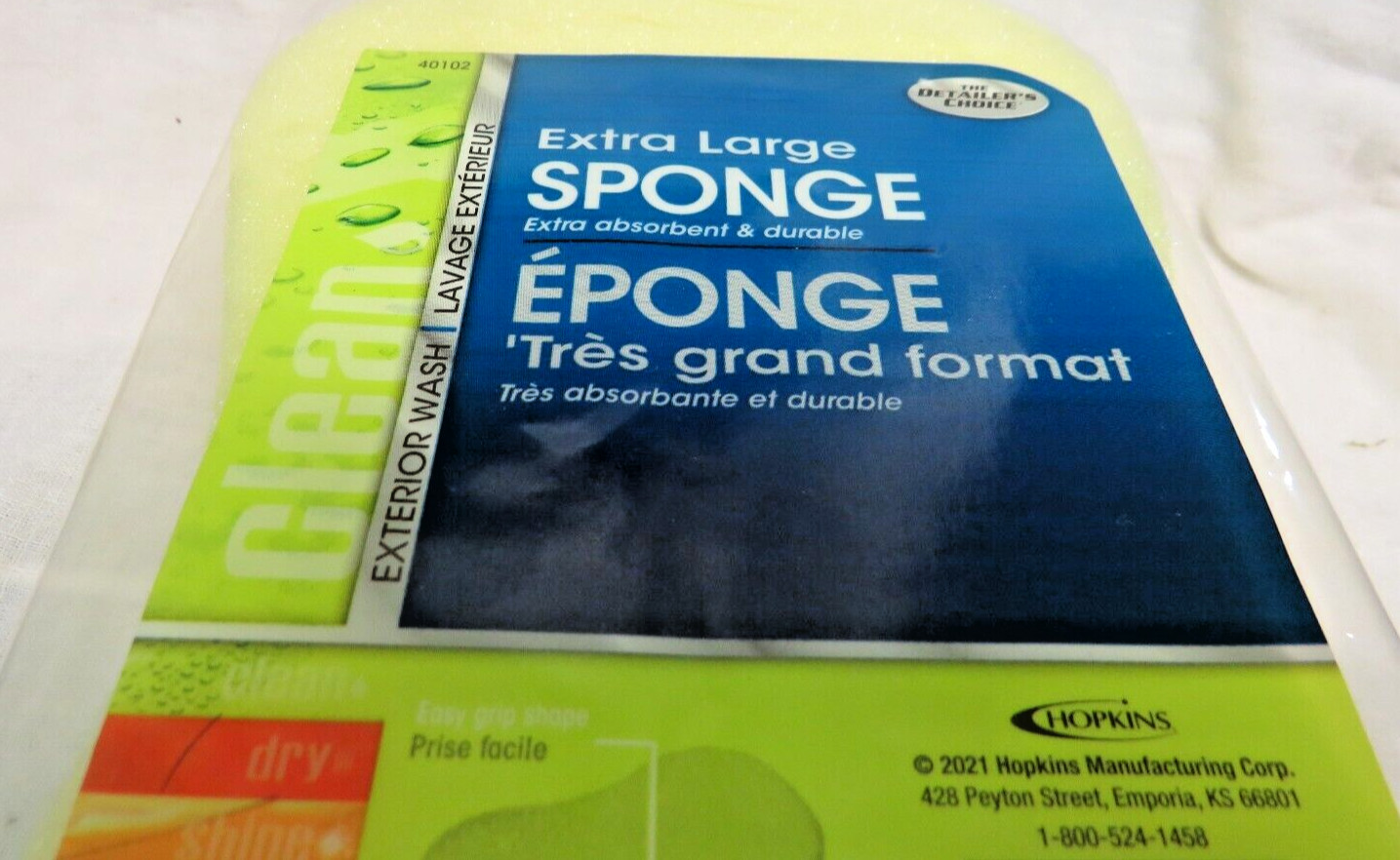 New Hopkins Sponge Extra Large Exterior Wash #40102 Car Boat Easy Grip Cleaning