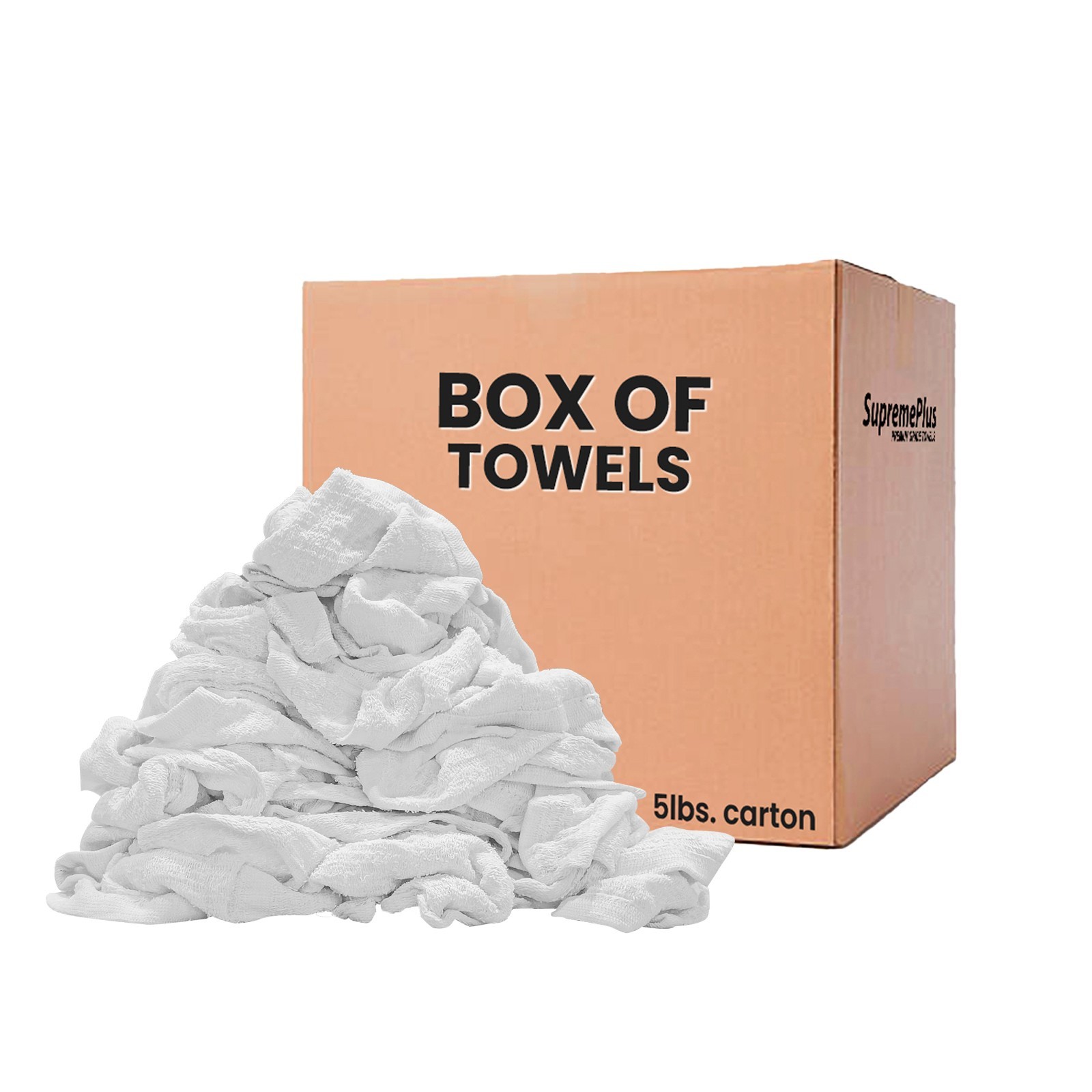 New Terry Washcloth Rags 12×12 – Absorbent Towels, White Cleaning Rags – Boxes
