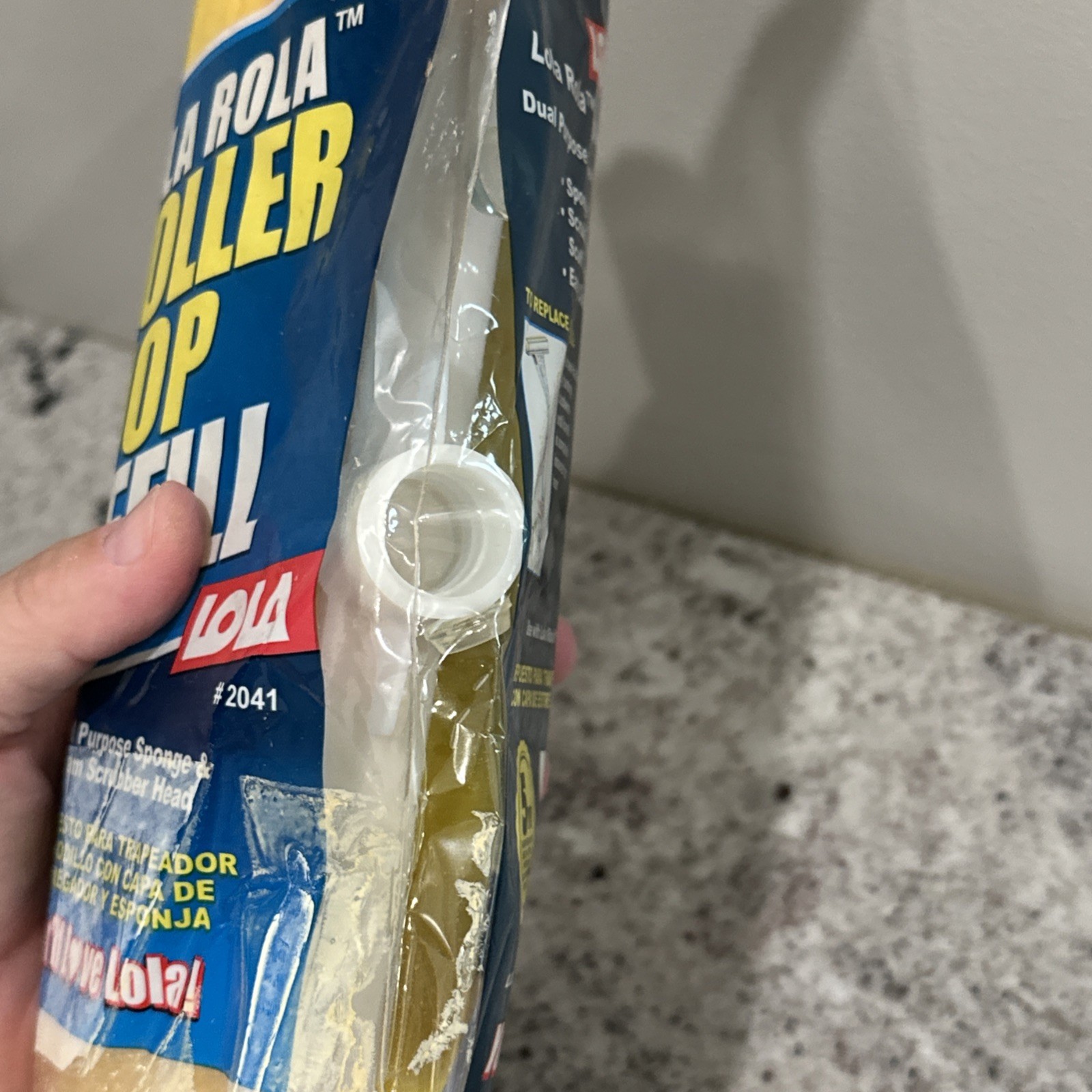 Lola Rola Roller Single Mop Refill #2041 Sponge & Foam Scrubber Head NOS NEW