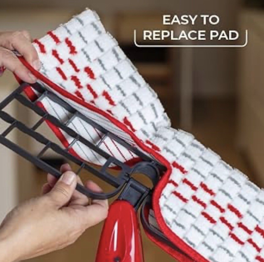 O-Cedar ProMist MaxMicrofiber Spray Mop Red/White Reusable Laminate Wood Surface