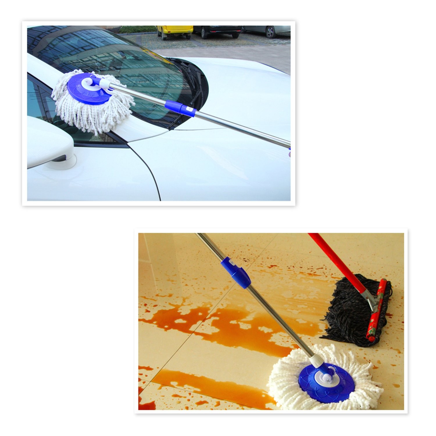 3 Pack Spin Mop Replacement Head for Hurrica, 3 Count (Pack of 1), 3pc-white