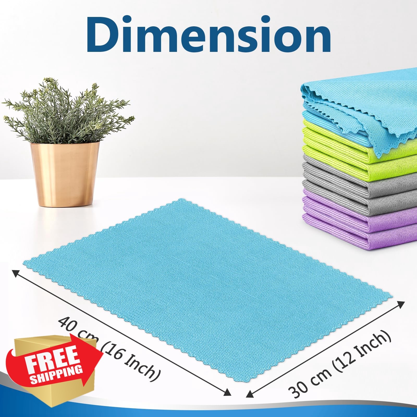 Airlab Microfiber Cloths 8pk Colorful 16×12″