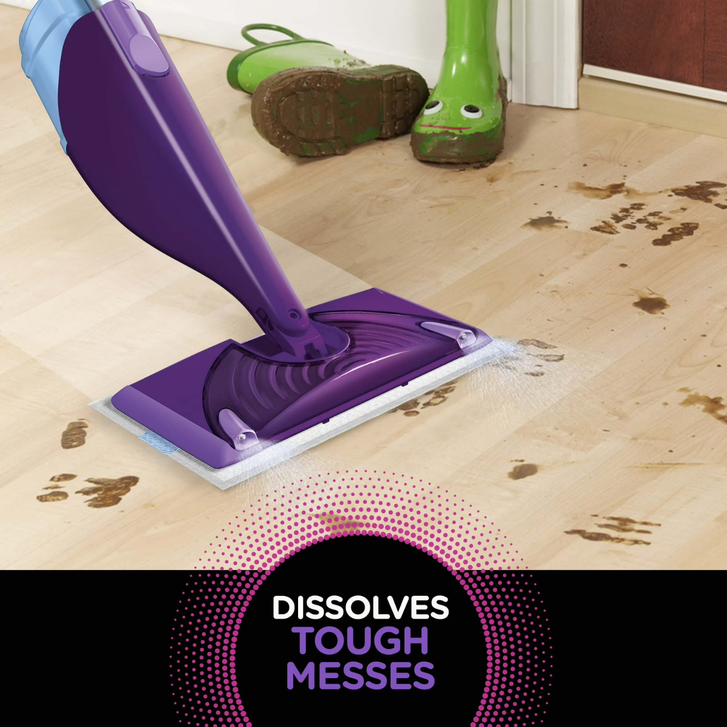 Swiffer WetJet Mop Floor Cleaner Starter Kit Fresh Scent Cleaning Set