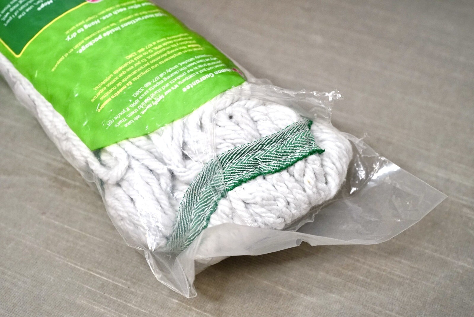 Libman Tornado Mop Refill White Cotton Blend Snap-On Machine Washable
