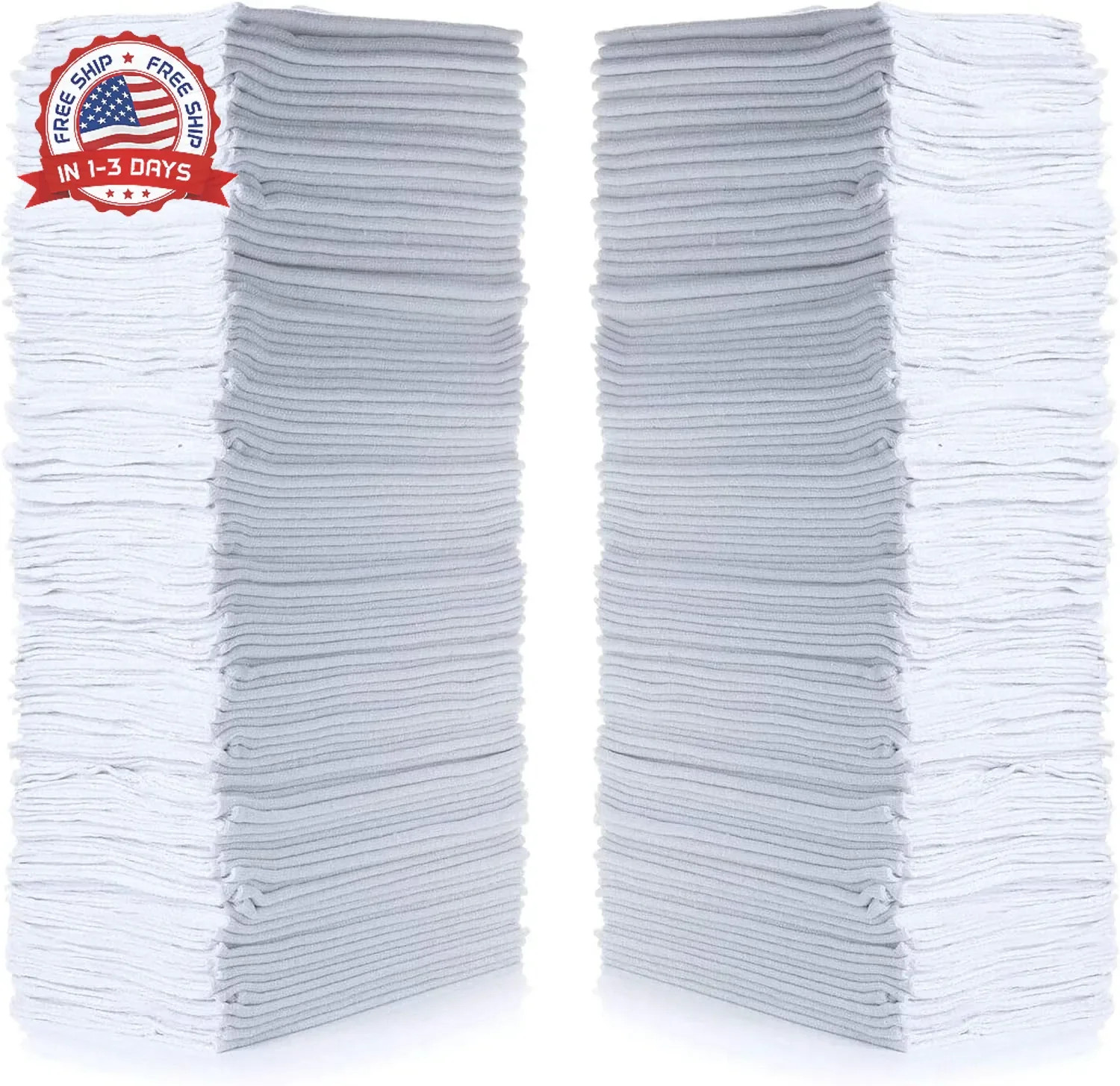 Simpli-Magic Cotton Shop Towels 14″x12″ (145 Pack) – Reusable Cleaning Shop Rags