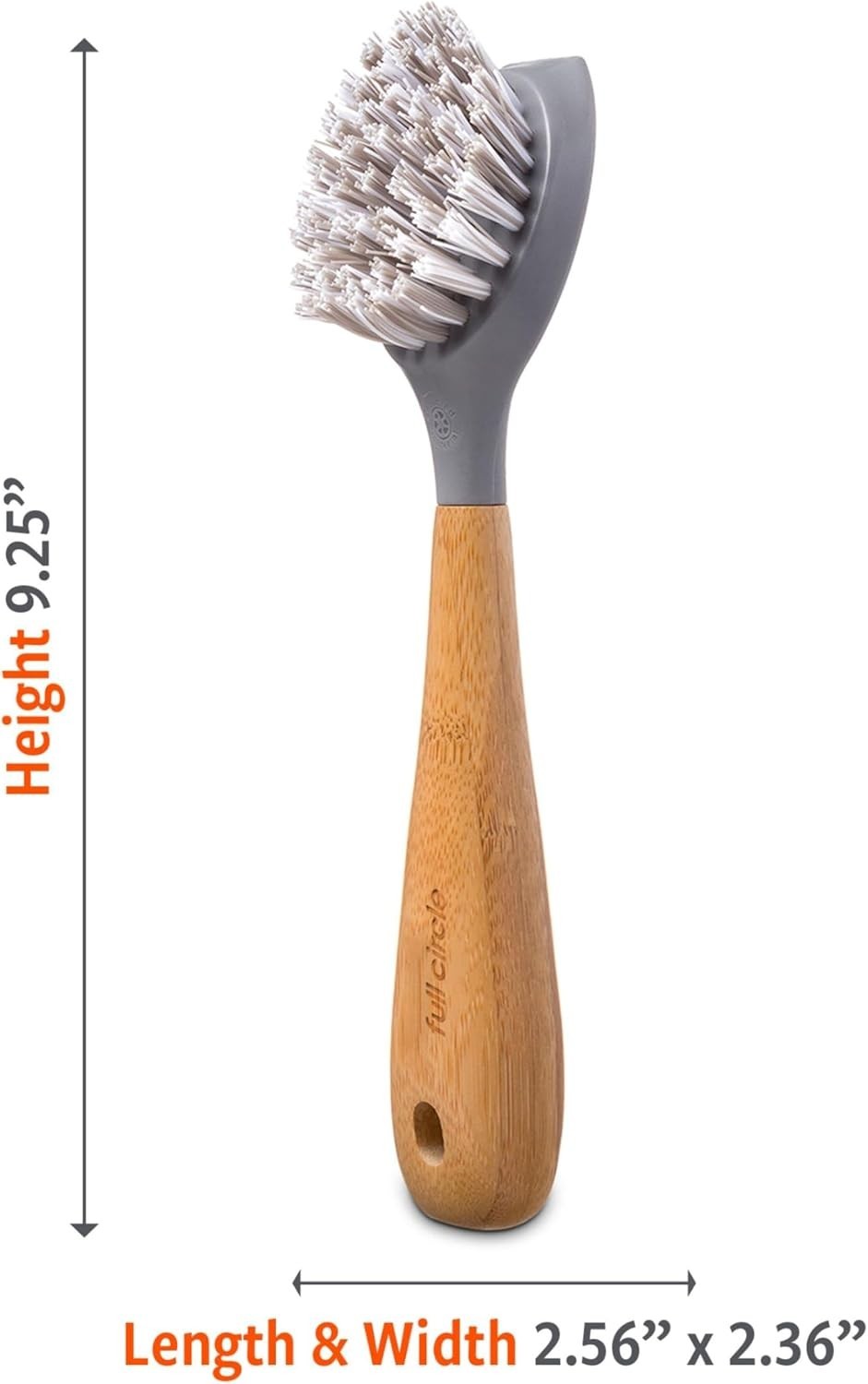 Skillet Strong Cast Iron Bamboo Dish Brush and Scraper – Durable Kitchen Scru…