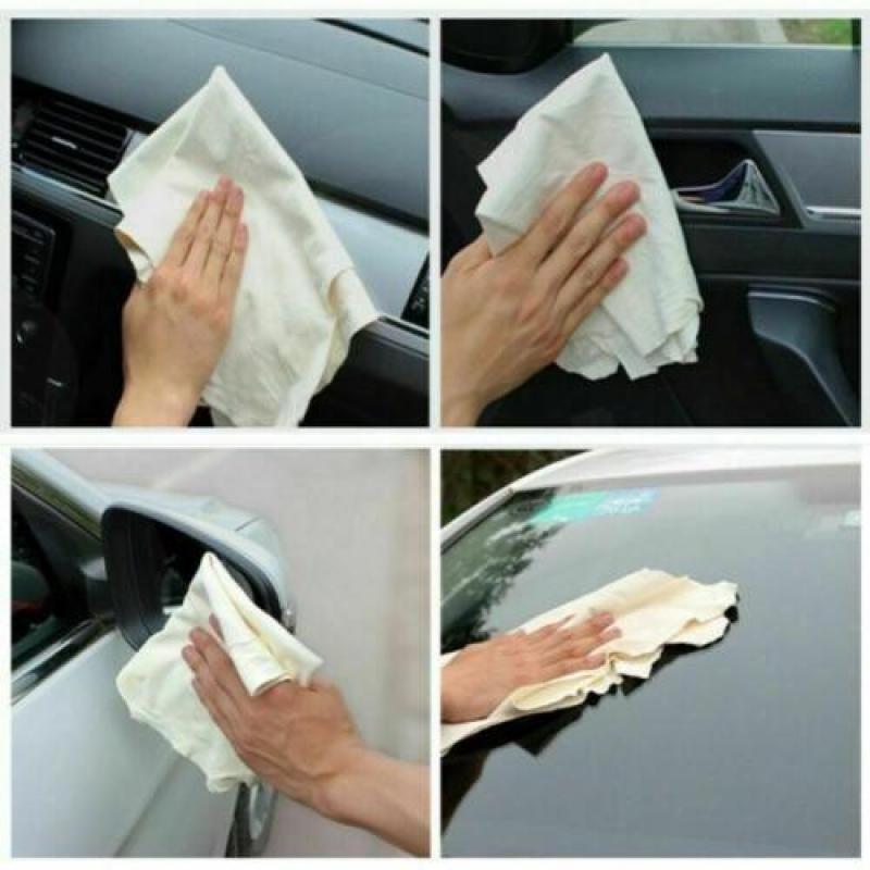 Washing Absorbent Drying Shammy Towel Natural Chamois Leather Car Cleaning Cloth