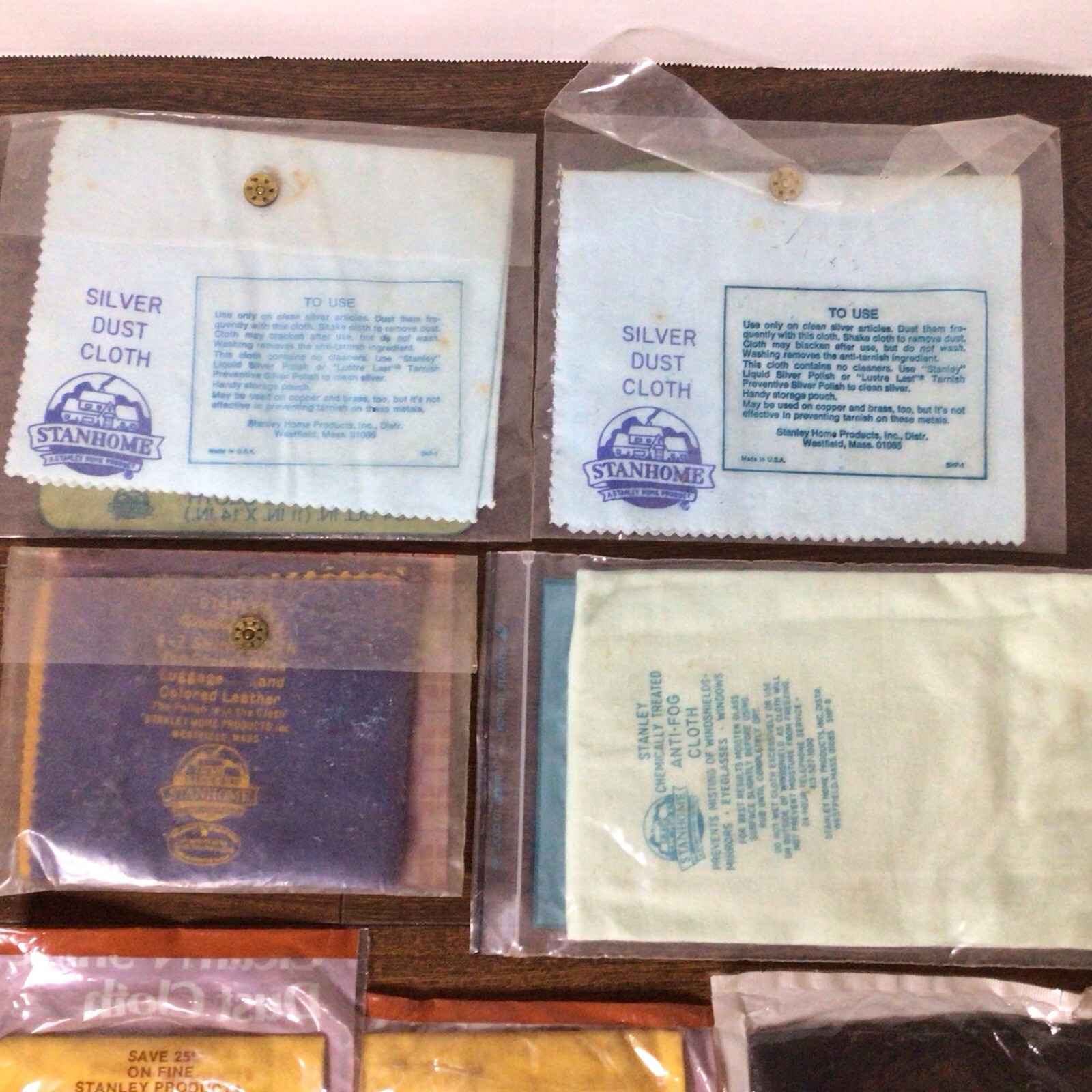 Lot Vintage Stanley Stanhome Shoe & Silver Dust Cloth Cleaning Photo Movie Prop