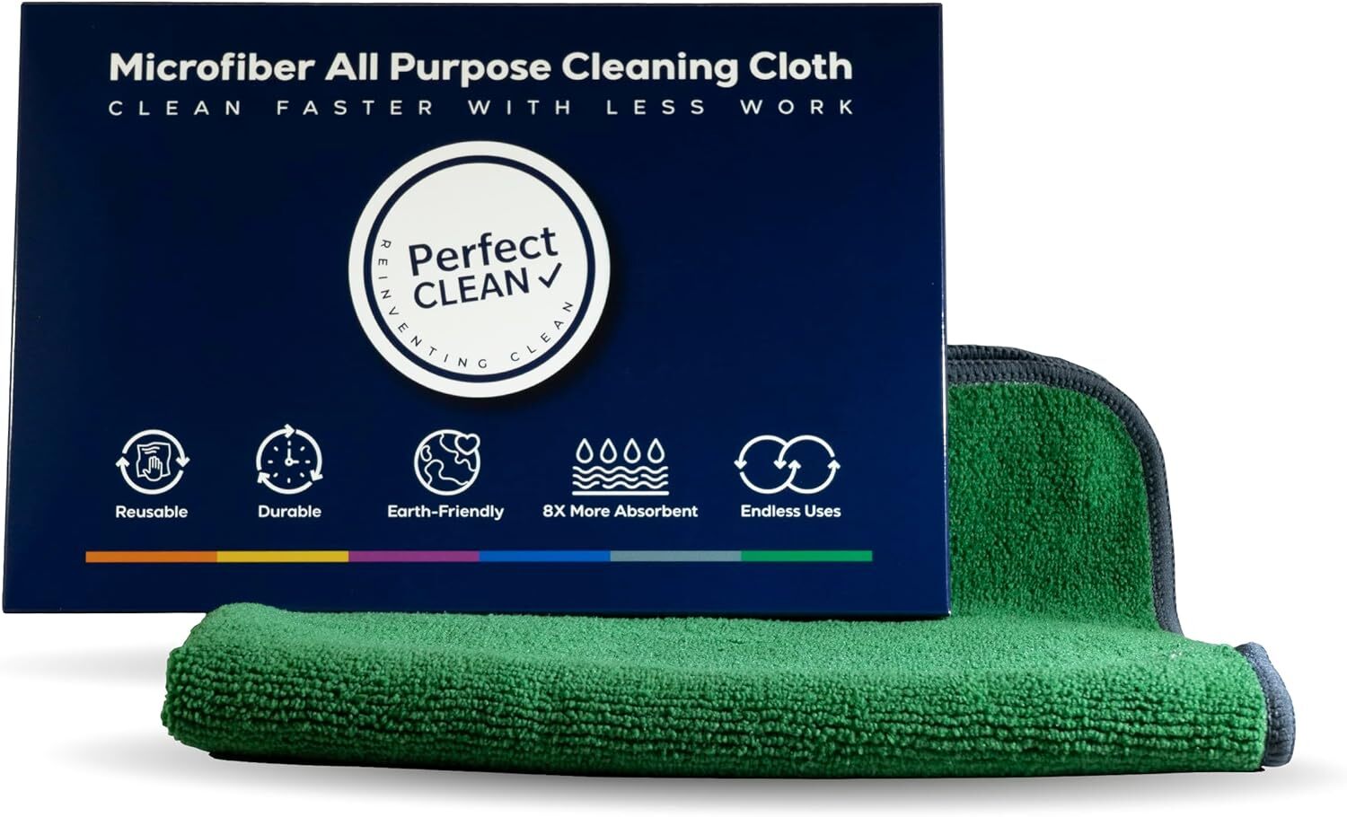 PerfectClean Microfiber Cleaning Cloth, Absorbent Cleaning Towels, 12”x12”