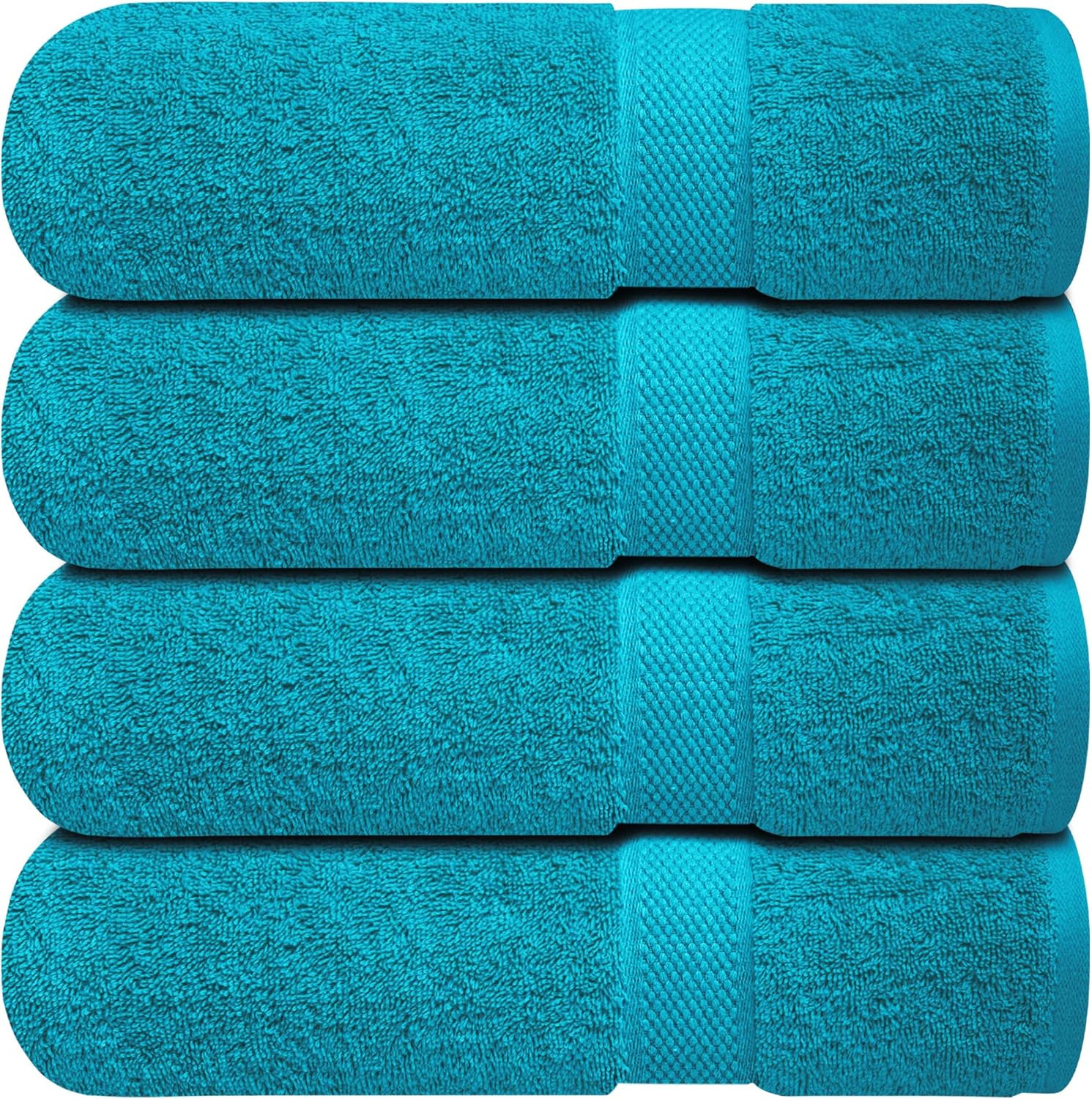 Infinitee Xclusives 100% Cotton Luxury Wash Cloths – Pack of 12, Brilliant White