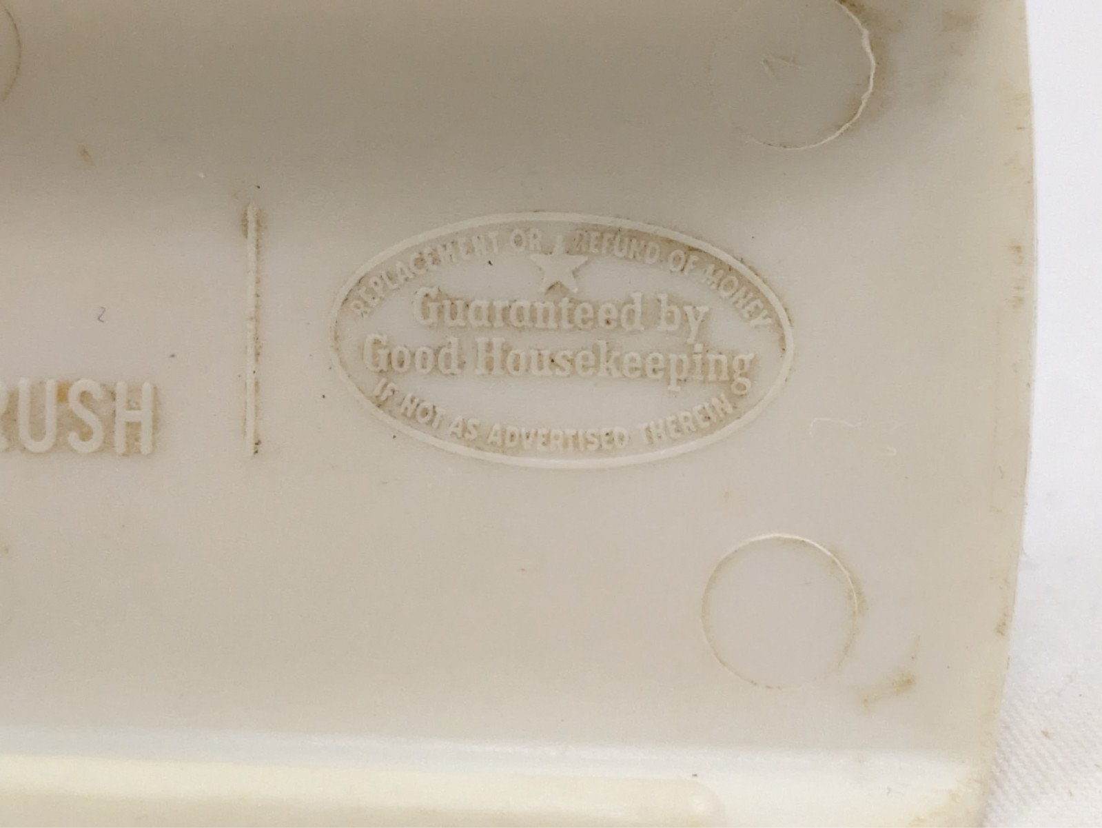 Empire Vegetable & Hand Brush Vintage White Plastic Scrubbrush Good Housekeeping