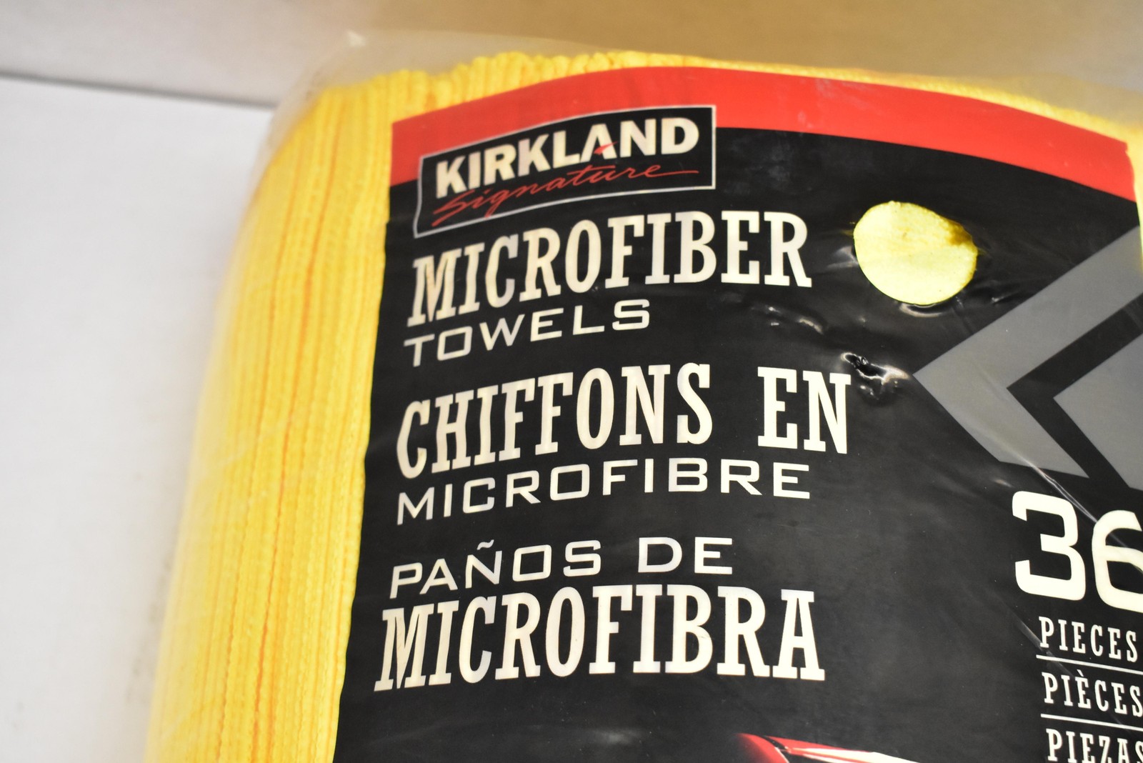 Kirkland Signature Microfiber Towels 36 Pack 16×16 Yellow Cleaning Detailing
