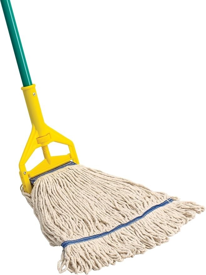 Winco MOP-24WC 24 oz Cotton Yarn Blend Cut End Mop Head – White