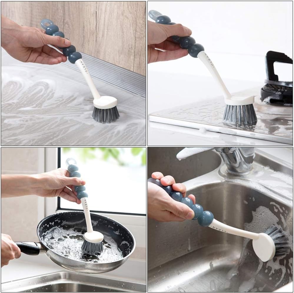 Multi-Purpose Scrub Brush Set – 4 Pack Kitchen Cleaning Brushes with Stiff Brist