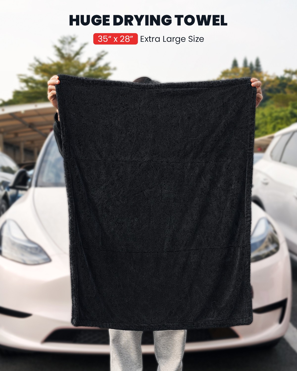 LASFIT Drying Towel Car Detailing Streak Free Twisted-Loop Microfiber Towels