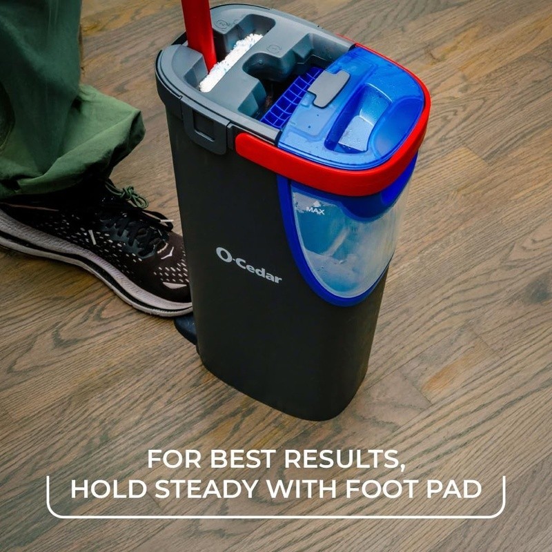 Dual-Tank Floor Mop Compact Lightweight Telescopic Handle Reusable Pad New