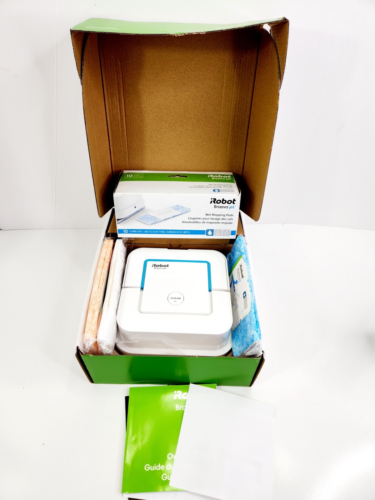 iRobot Braava Jet 240 Robot With Mopping Pads (NO BATTERY) Read Desc.