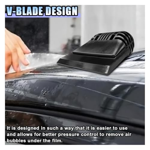 Small Squeegee, PPF Window Tint Squeegee, Rubber Non-Slip Handle Tint Black