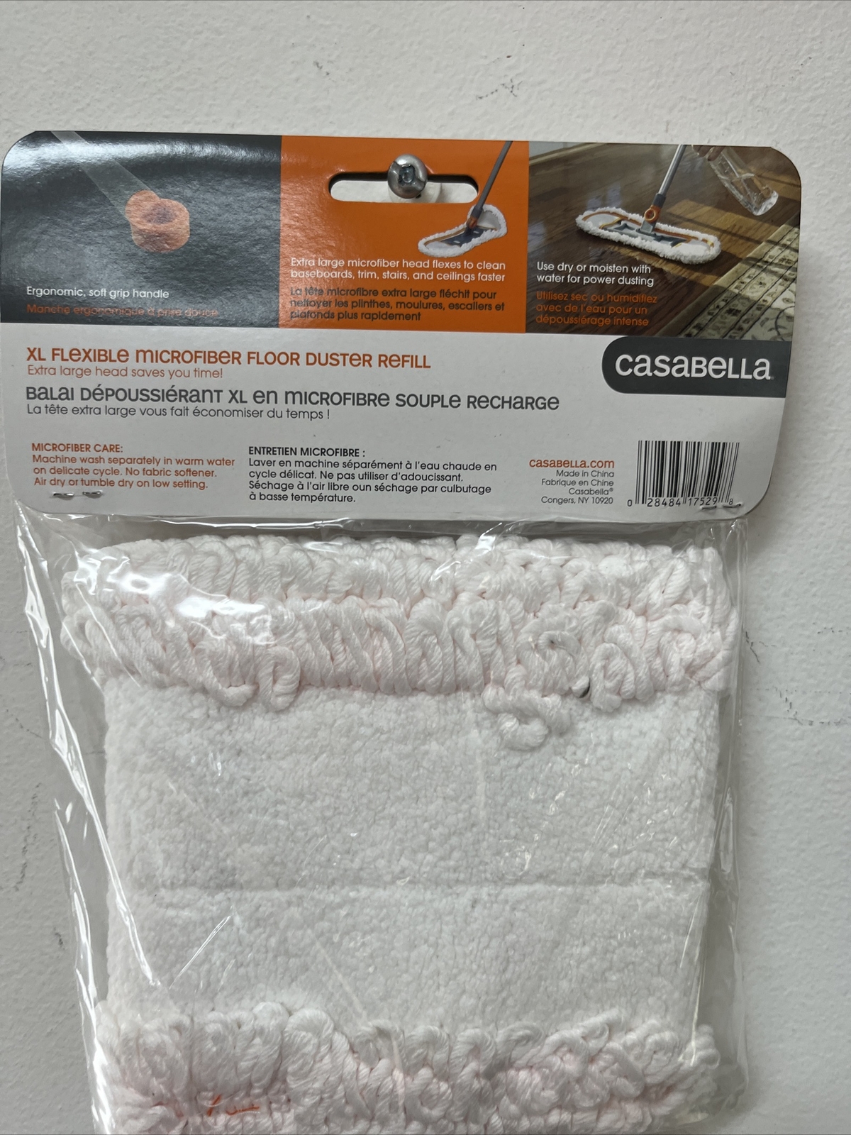 Casabella XL flexible microfiber floor duster refill (3pk)